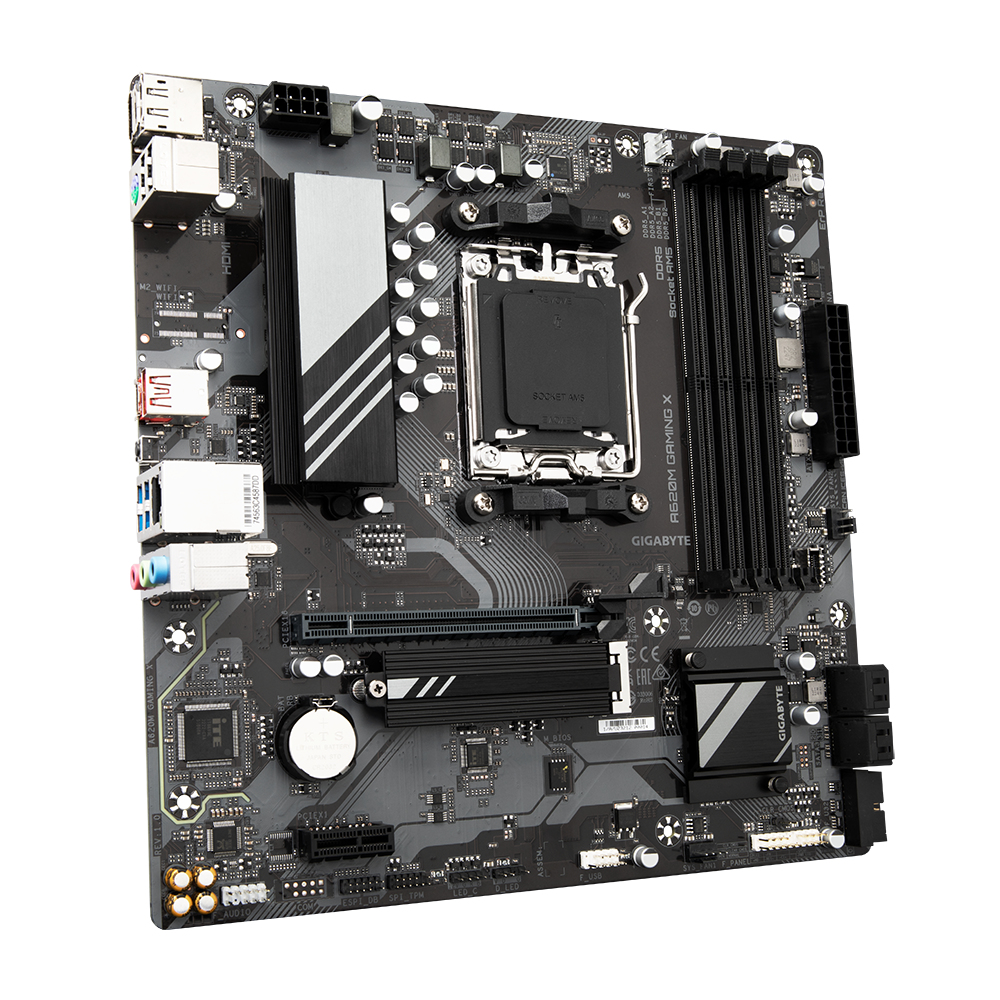 Gigabyte A620M GAMING X - Motherboard - micro ATX - Socket AM5 - AMD A620 Chipsatz - USB 3.2 Gen 1, USB-C 3.2 Gen 1, USB-C 3.2 Gen 2x2 - Gigabit LAN - Onboard-Grafik (CPU erforderlich)