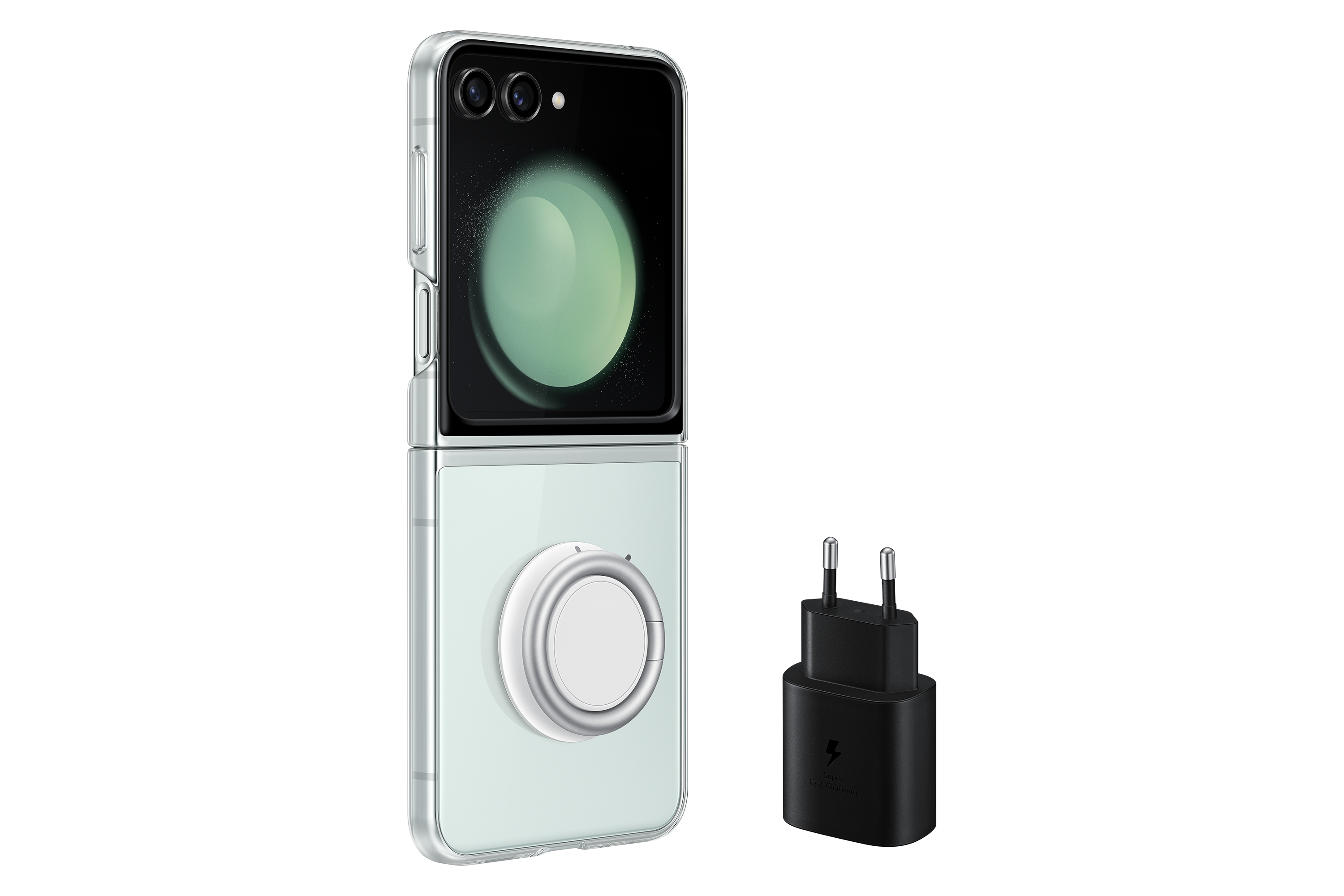 Samsung EF-XF73K - Zubehörkit für Handy - durchsichtig, Schwarz