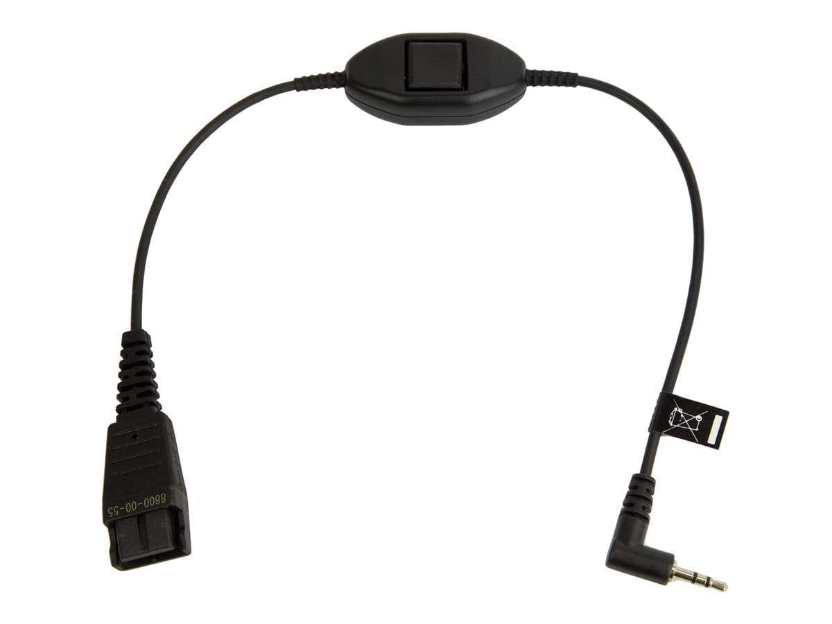 Jabra Anschlusskabel QD auf 2,5mm Klinke m. Rufannahmetaste