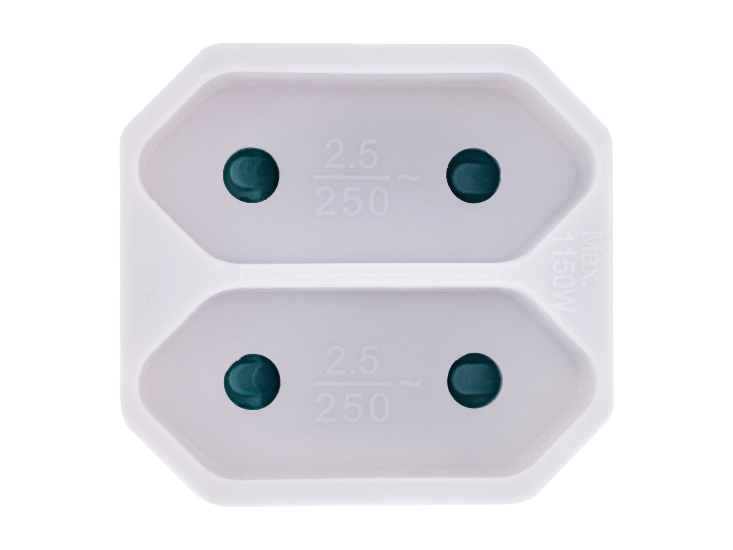 InLine Steckdosenadapter - Schutzkontakt-Stecker auf 2x Eurobuchse