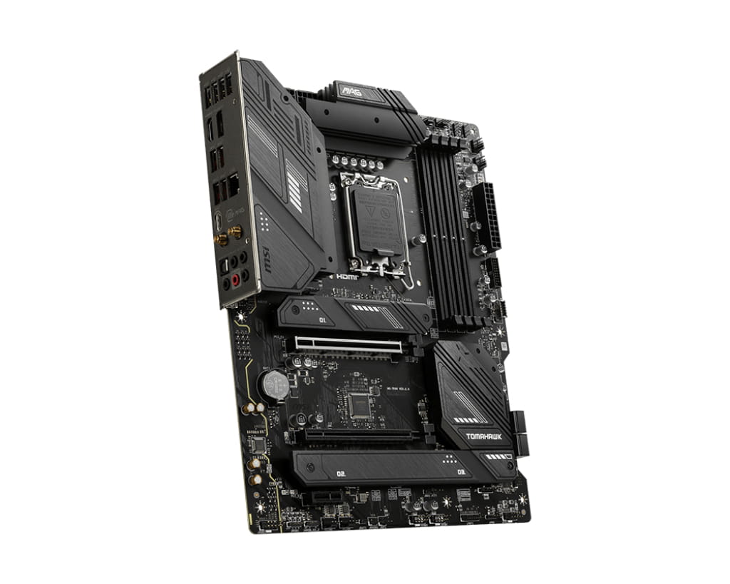 MSI MAG B760 TOMAHAWK WIFI - Motherboard - ATX - LGA1700-Sockel - B760 Chipsatz - USB 3.2 Gen 1, USB 3.2 Gen 2, USB-C 3.2 Gen2, USB-C 3.2 Gen 2x2 - 2.5 Gigabit LAN, Wi-Fi 6E, Bluetooth - Onboard-Grafik (CPU erforderlich)