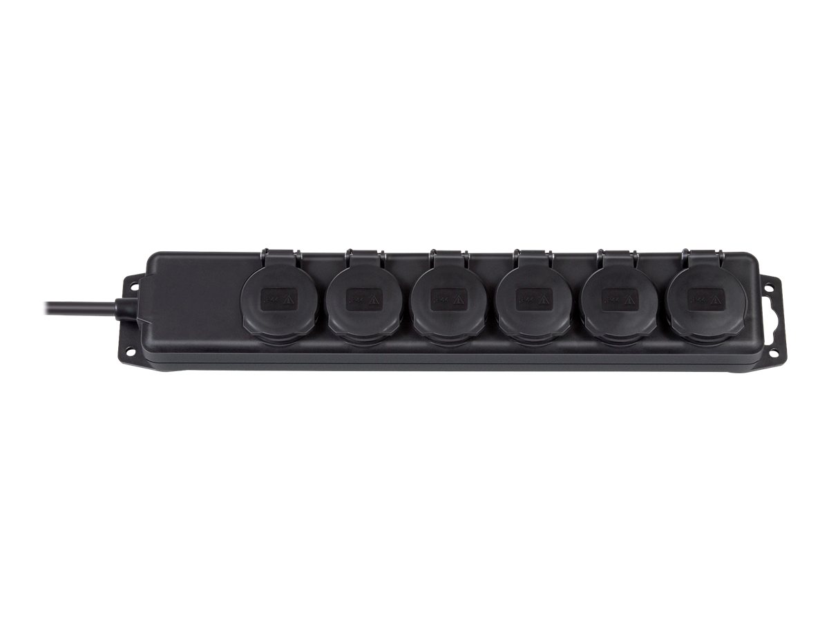 Brennenstuhl Extension socket IP44 6-way black