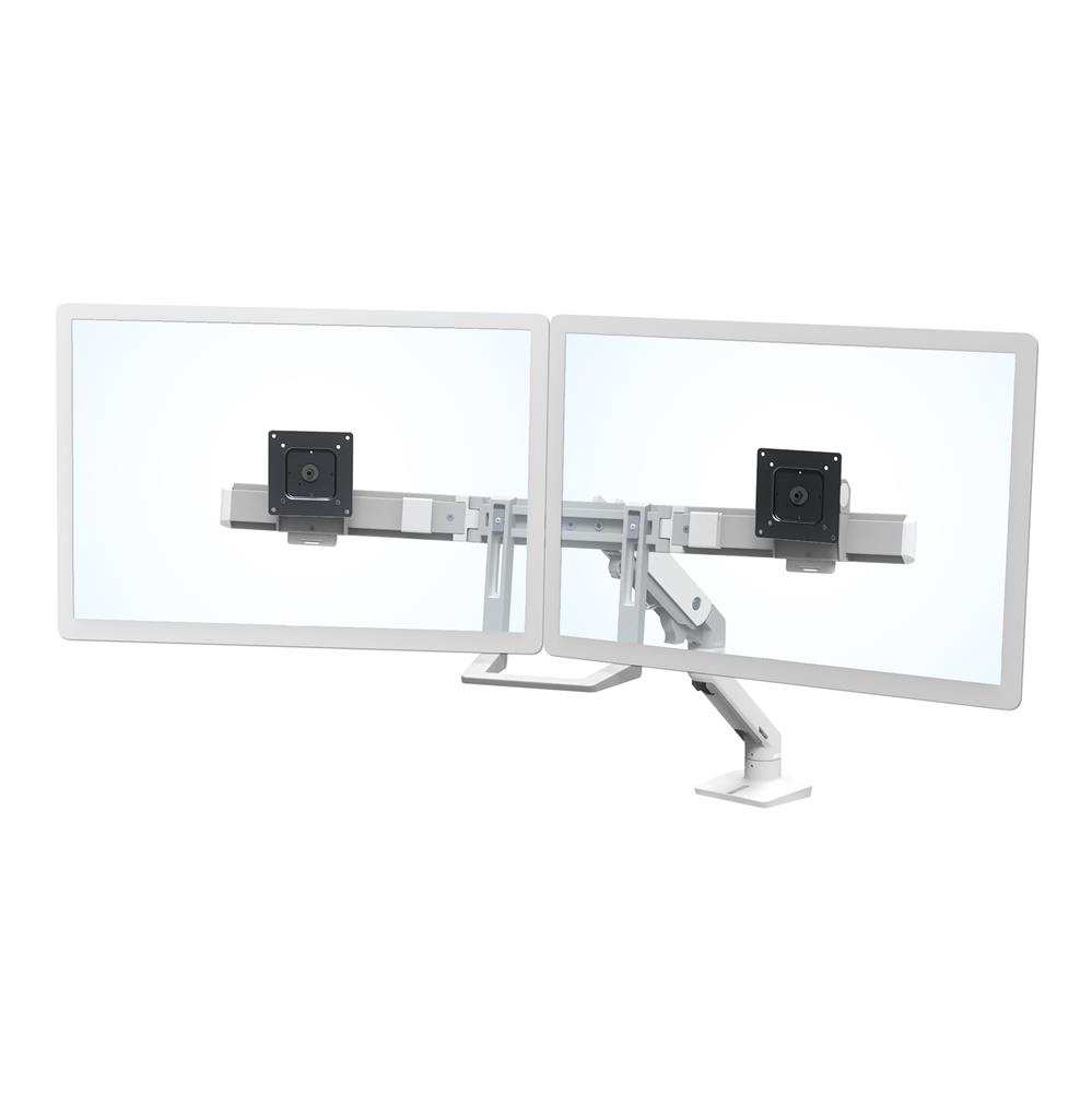 Ergotron HX Desk Dual Monitor Arm - Befestigungskit (Griff, Gelenkarm, Spannbefestigung für Tisch, Tischplattenbohrung, 2 Drehgelenke, Befestigungsteile, Scharnier, Verlängerungsteil)