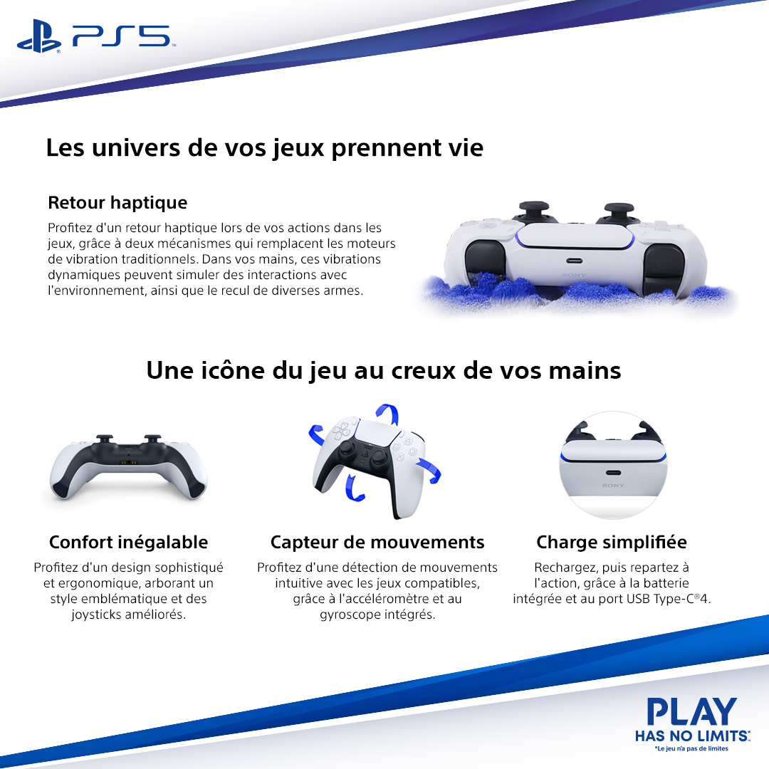 Sony DualSense - Game Pad - kabellos - Bluetooth
