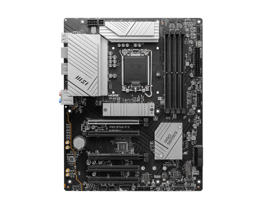 MSI PRO B760-P II - Motherboard - ATX - LGA1700-Sockel - B760 Chipsatz - USB 3.2 Gen 1, USB-C 3.2 Gen2 - 2.5 Gigabit LAN - Onboard-Grafik (CPU erforderlich)
