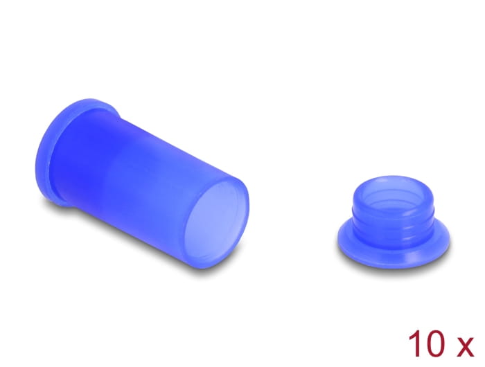 Delock Staubschutz für Anschluss - für solar männliche und weibliche Stecker, Silikon, 2-teilig - Blau (Packung mit 10)