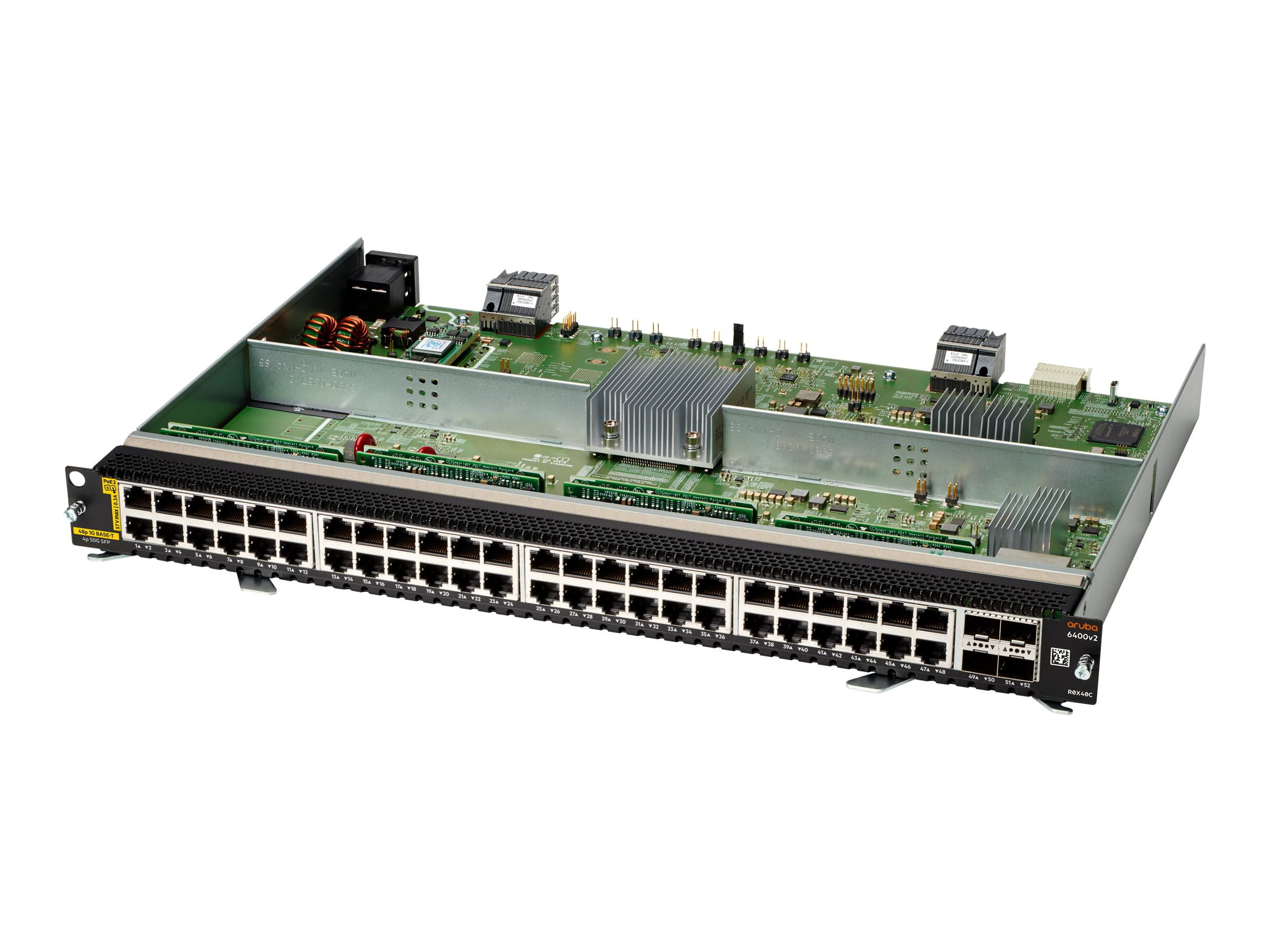 HPE Aruba Networking 6400 48-port 1GbE Class 6 PoE and 4-port SFP56 v2 Module - Switch - L3 - 48 x 10/100/1000 (PoE)