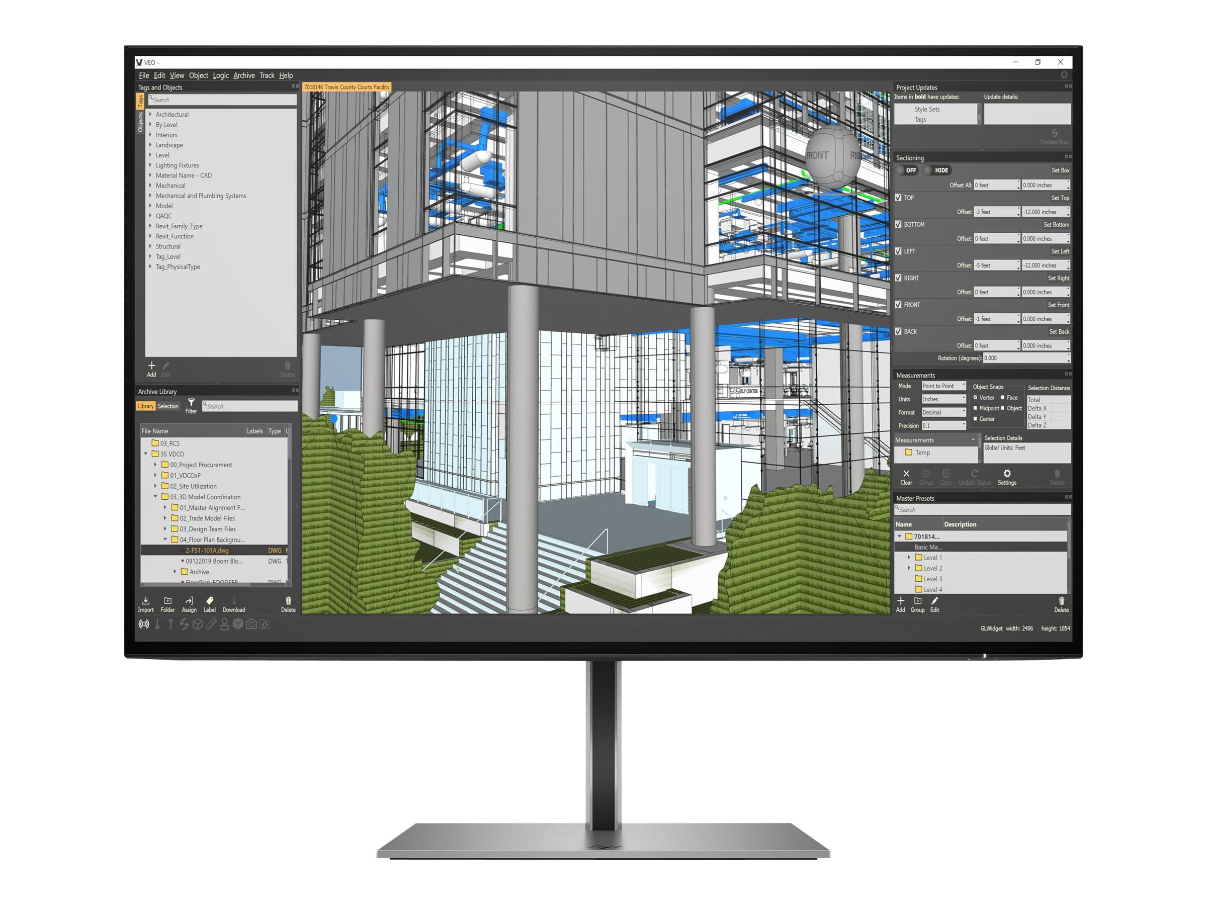 HP Z24n G3 - LED-Monitor - 61 cm (24") - 1920 x 1200 WUXGA @ 60 Hz