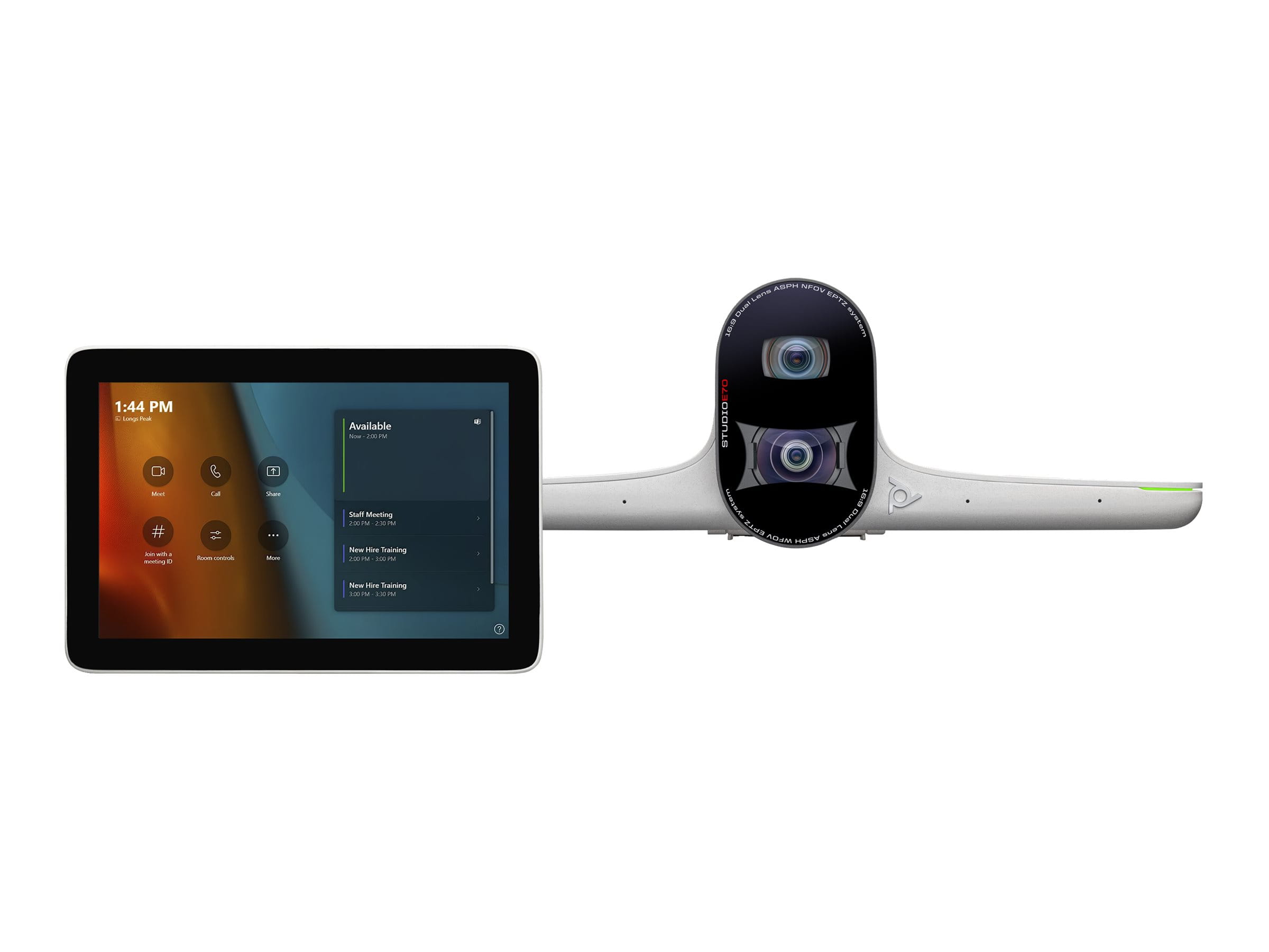 Poly HP Poly Studio - Für Microsoft Teams - Large Room Kit - Kit für Videokonferenzen (Poly Studio E70 Kamera, Poly GC8 Touchcontroller)
