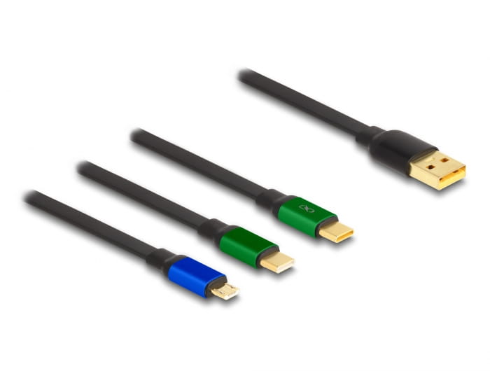 Delock USB-Kabel - USB (M) zu Micro-USB Typ B, 24 pin USB-C (M)