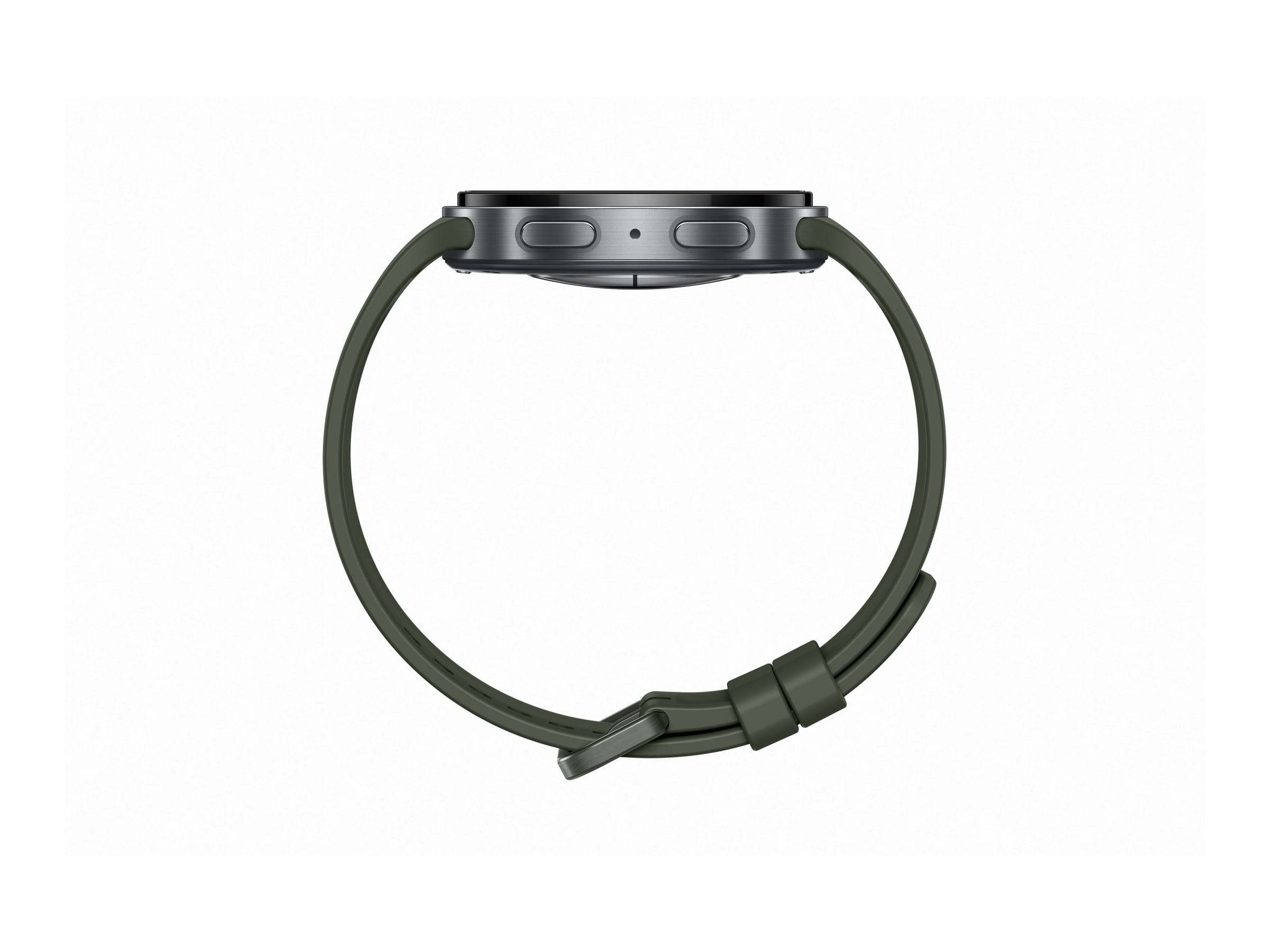 Samsung Galaxy Watch9 - 44 mm - silber - intelligente Uhr mit Sportband - Olive - Bandgröße: M/L - Anzeige 3.73 cm (1.47")