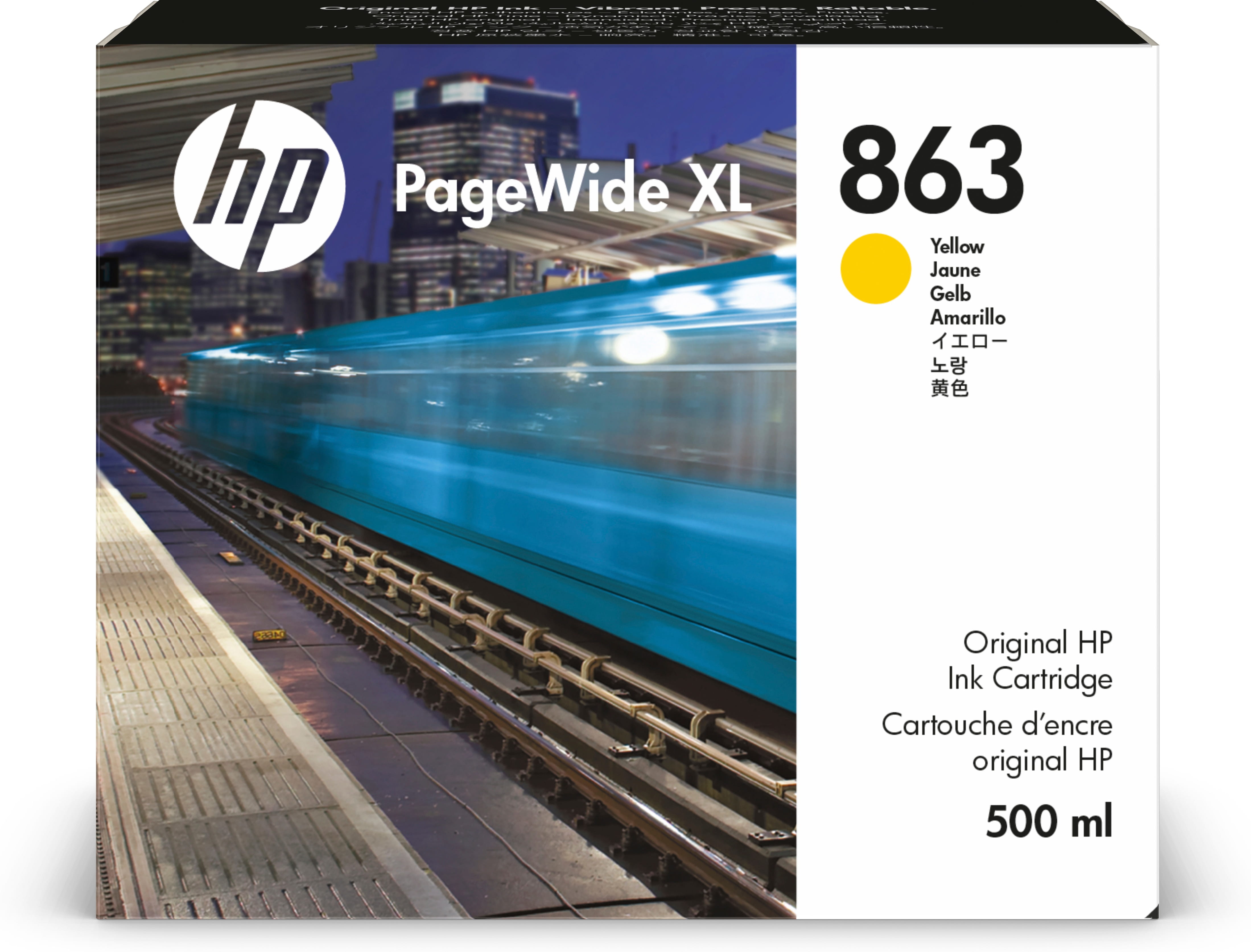 HP 863 - 500 ml - Gelb - original - PageWide