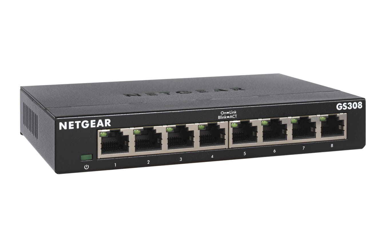 Netgear GS308v3 - Switch - unmanaged - 8 x 10/100/1000