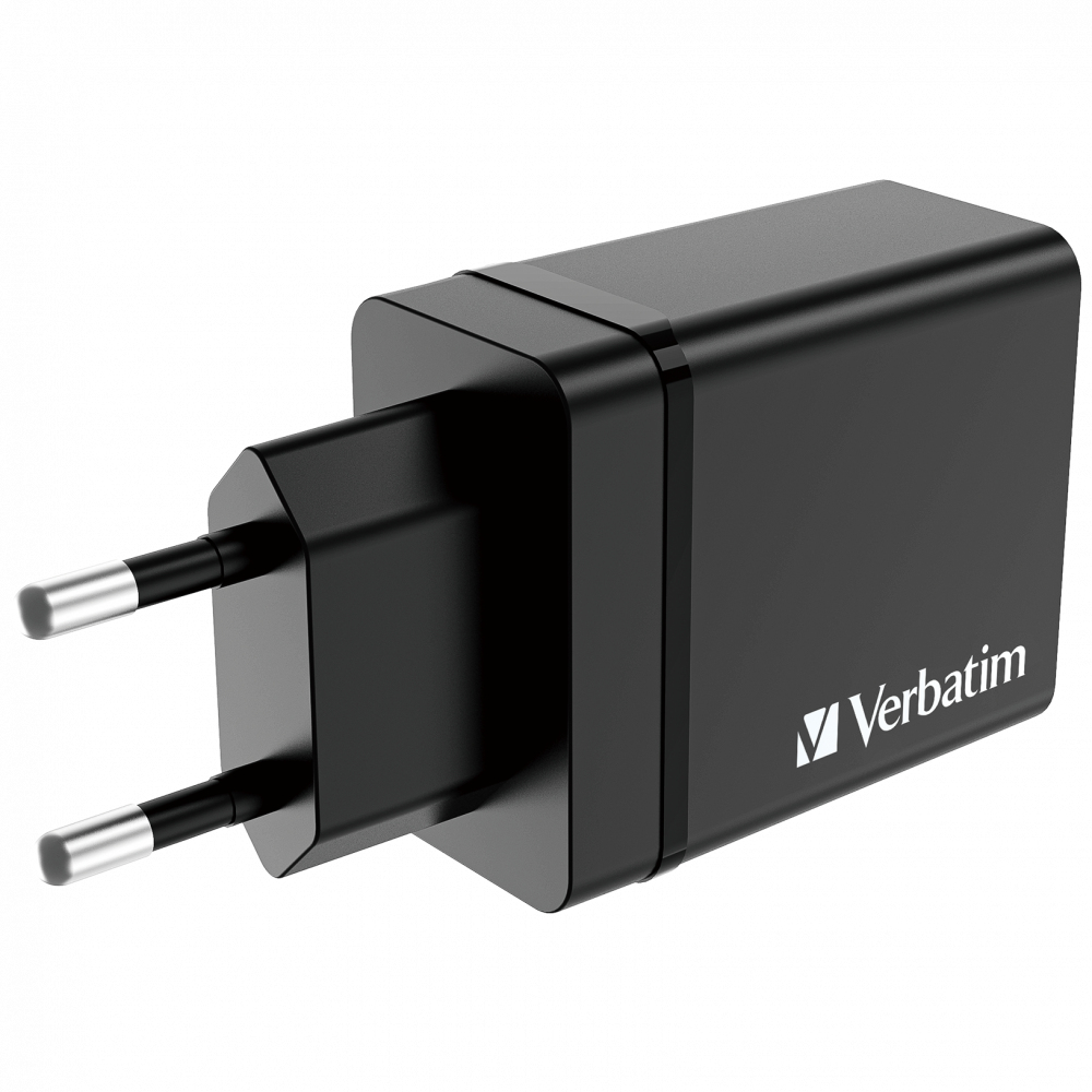Verbatim Netzteil - 30 Watt - 5 A - PD 3.0, QC 3.0 - 4 Ausgabeanschlussstellen (24 pin USB-C, 3 x USB Typ A)
