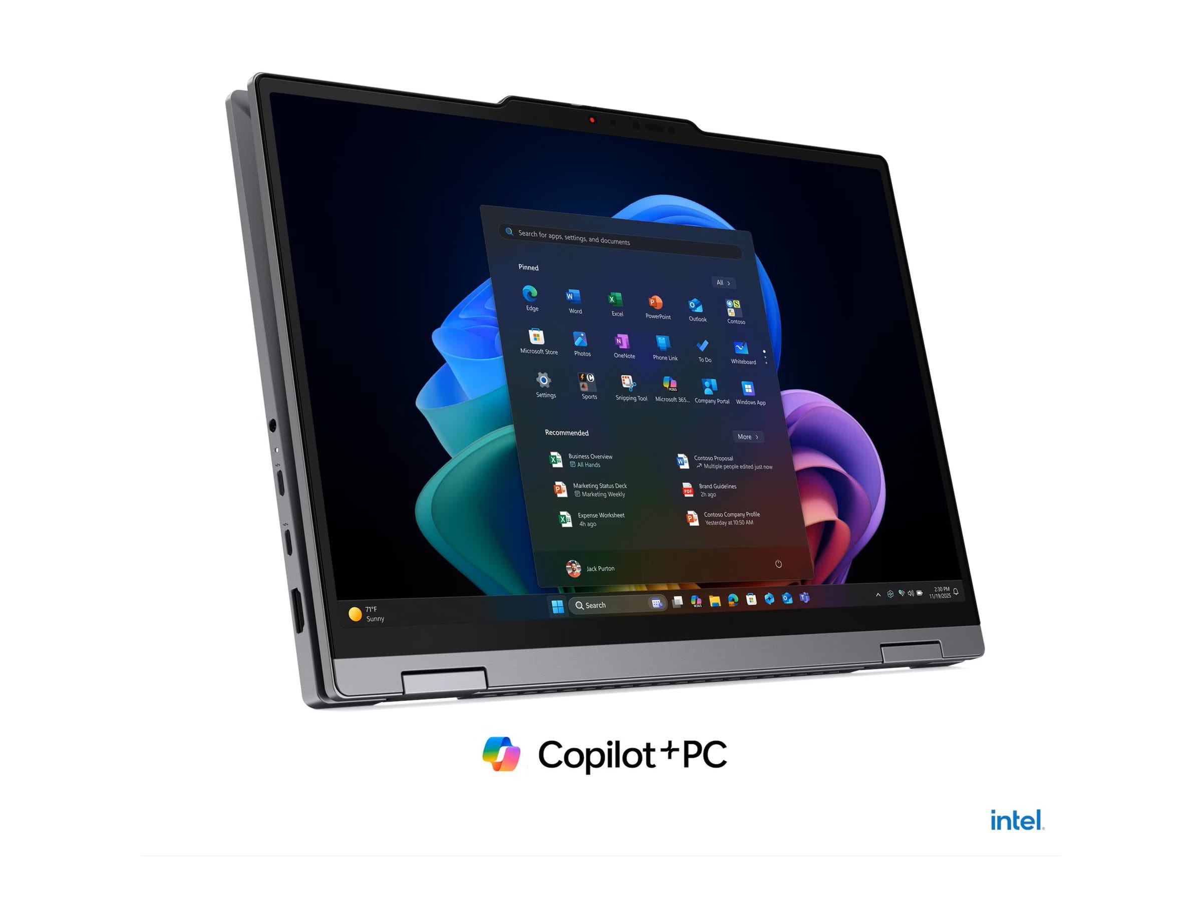 Lenovo ThinkPad X1 2-in-1 Gen 11 21V9 - Aura Edition - Flip-Design - Intel Core Ultra 7 355 / 2.3 GHz - Evo - Win 11 Pro - Intel Graphics - 32 GB RAM - 1 TB SSD, NVMe - 35.6 cm (14")