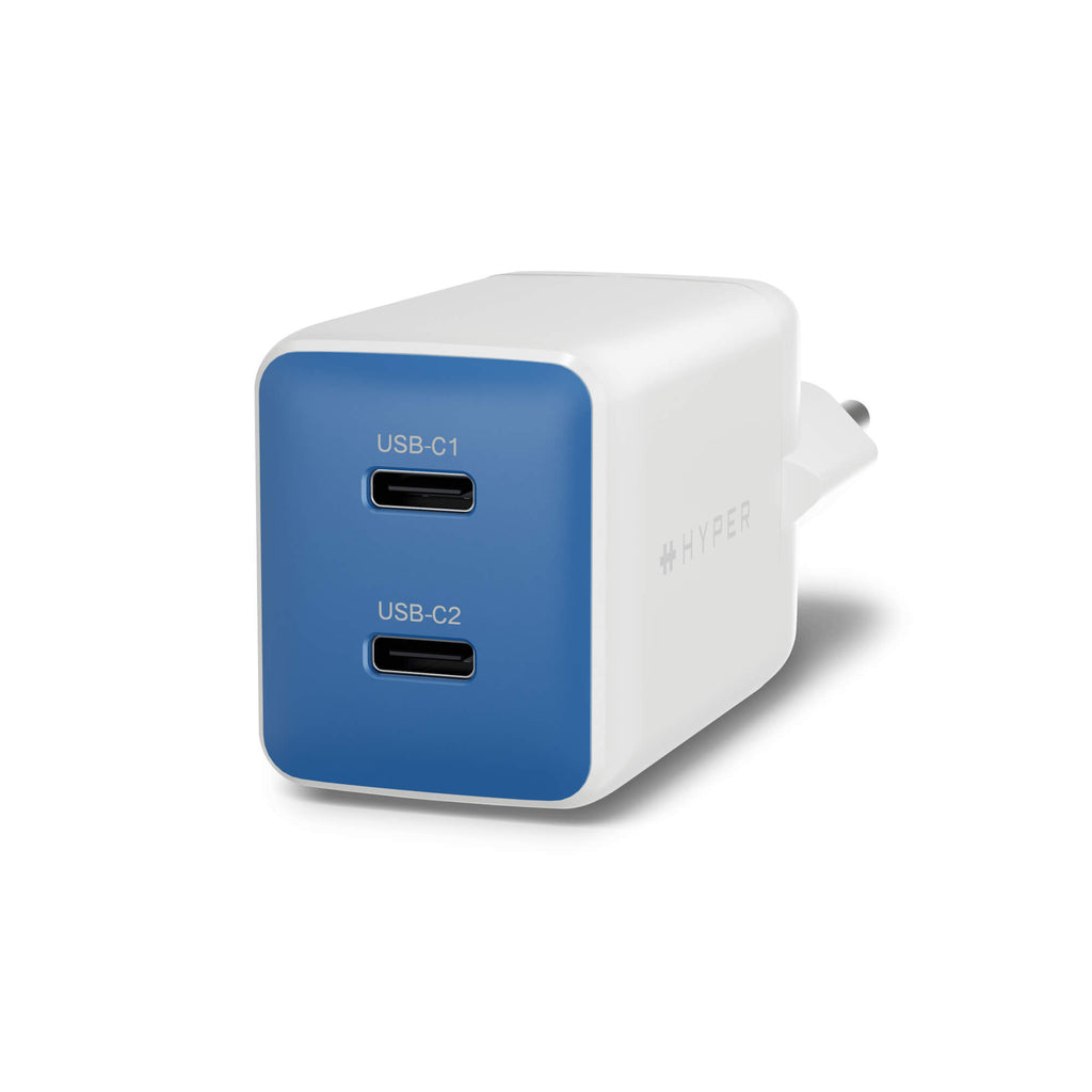 Targus HyperJuice - Netzteil - GaN - 45 watt - 2 Ausgabeanschlussstellen (2 x USB-C)
