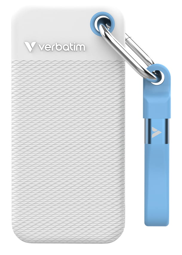 Verbatim Pocket SSD, 1 TB, USB Typ-C, 3.2 Gen 2 (3.1 Gen 2), 10000 MB/s, 10 Gbit/s, Blau, Weiß Verbatim Pocket SSD, 1 TB, USB Typ-C, 3.2 Gen 2 (3.1 Gen 2), 10000 MB/s, 10 Gbit/s, Blau, Weiß