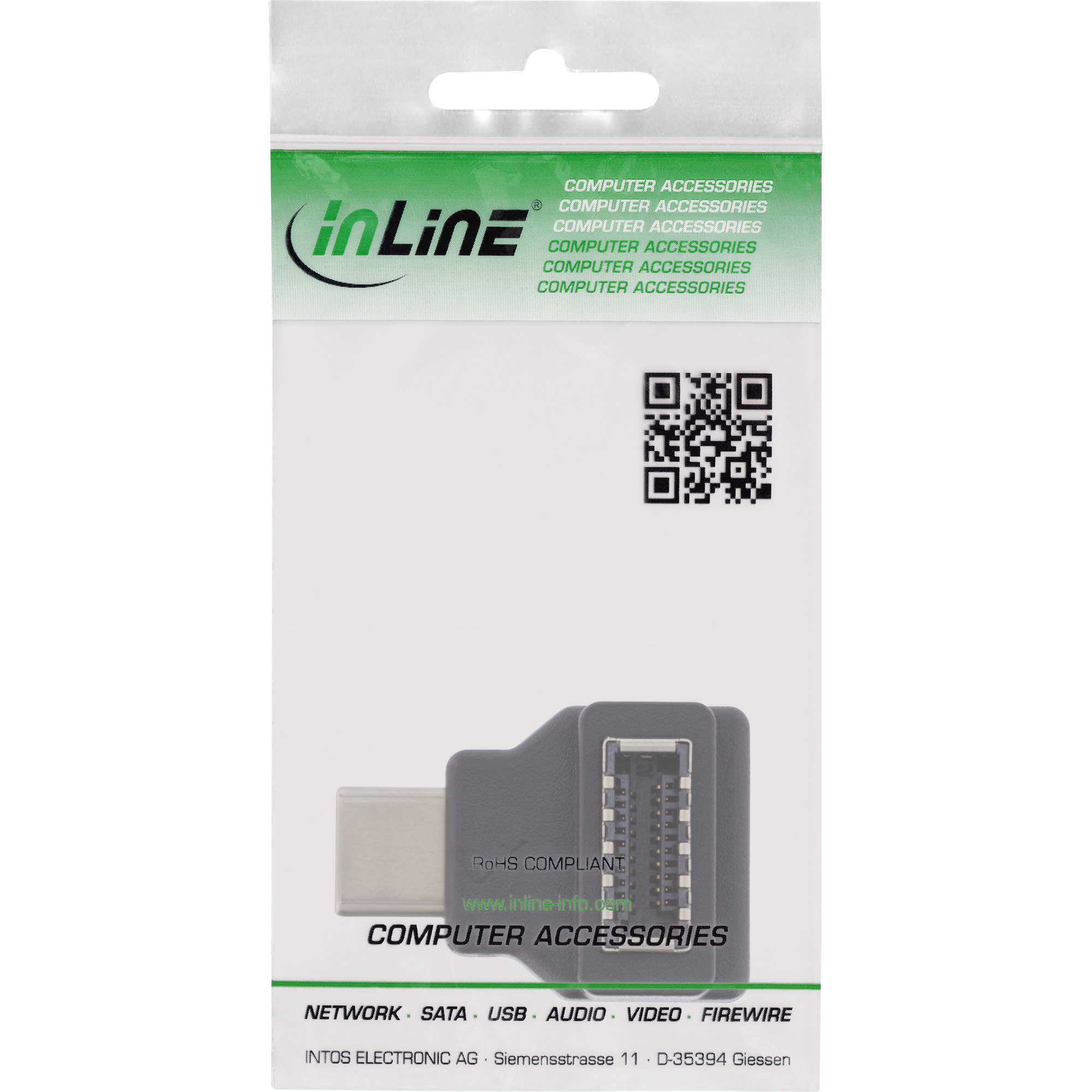 InLine USB 3.2 Adapter - USB-C Stecker zu intern USB-E Frontpanel Buchse