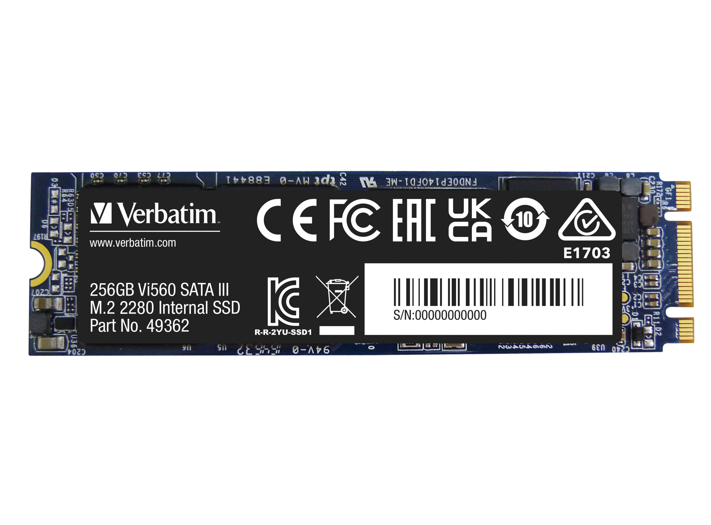 Verbatim Vi560 S3 - SSD - 256 GB - intern - M.2