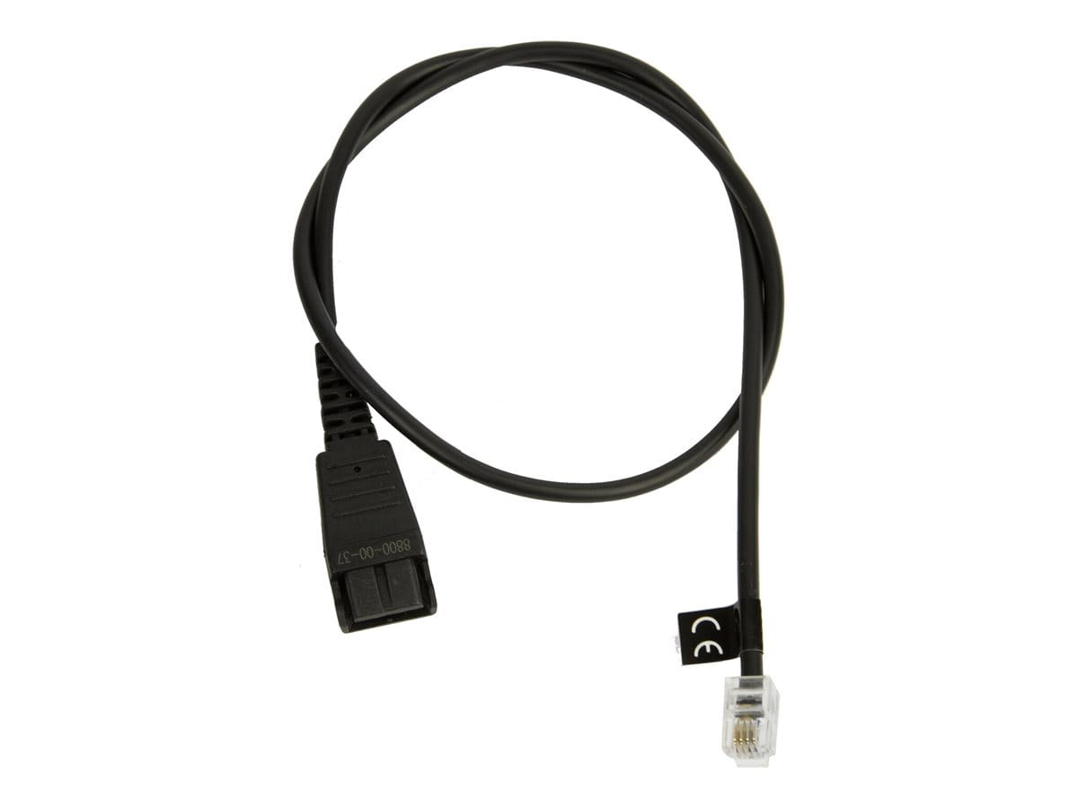 Jabra Kabelunterteil QD auf RJ10 (Lucent/Cisco, 0,5 m, glatt)