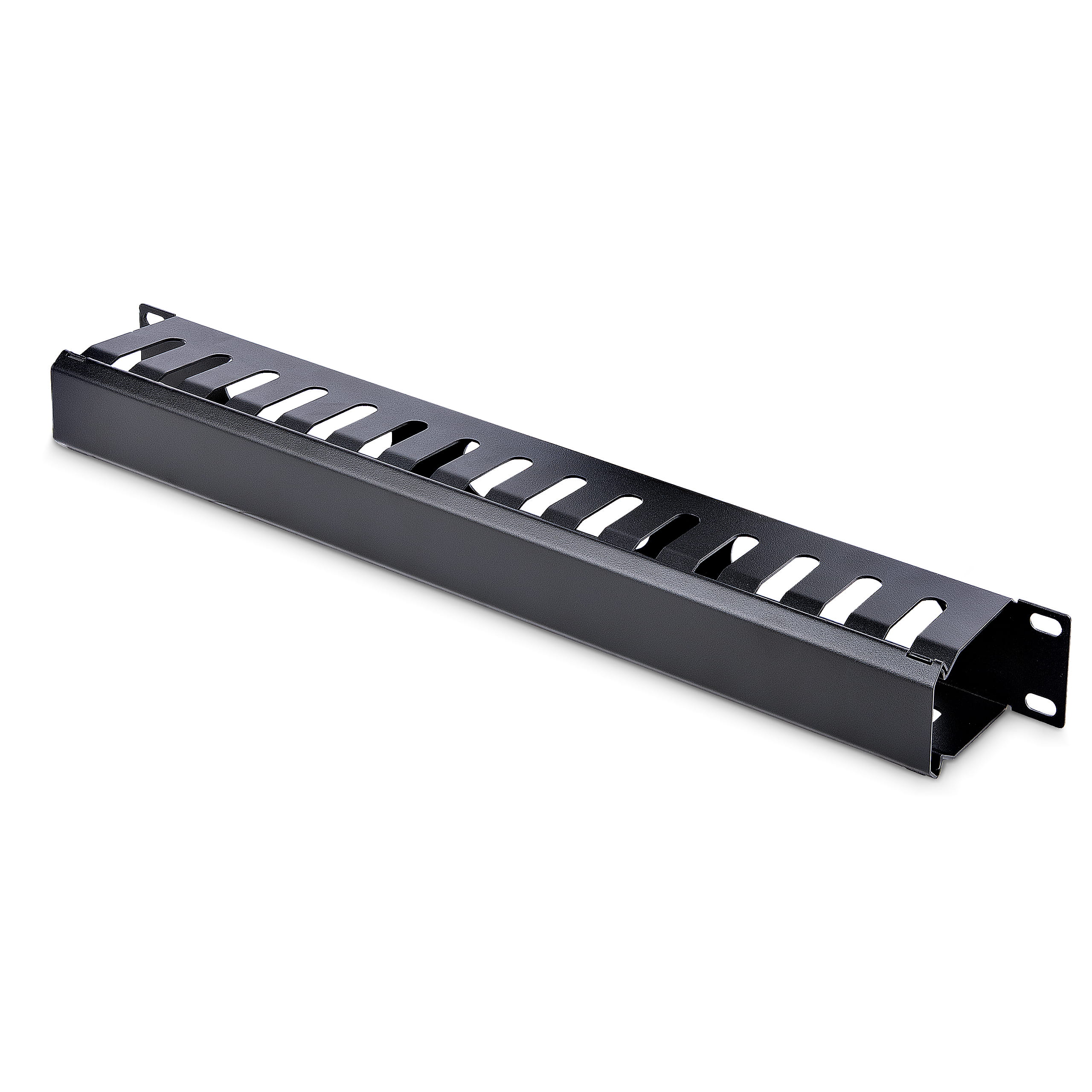 StarTech.com 1 HE 19 Rangierpanel / Kabelordner Kabelmanagement mit Abdeckung - Server Finger Kabelkanal - Kabelführungsplatte für Schaltschrank - 1U - 48.3 cm (19")