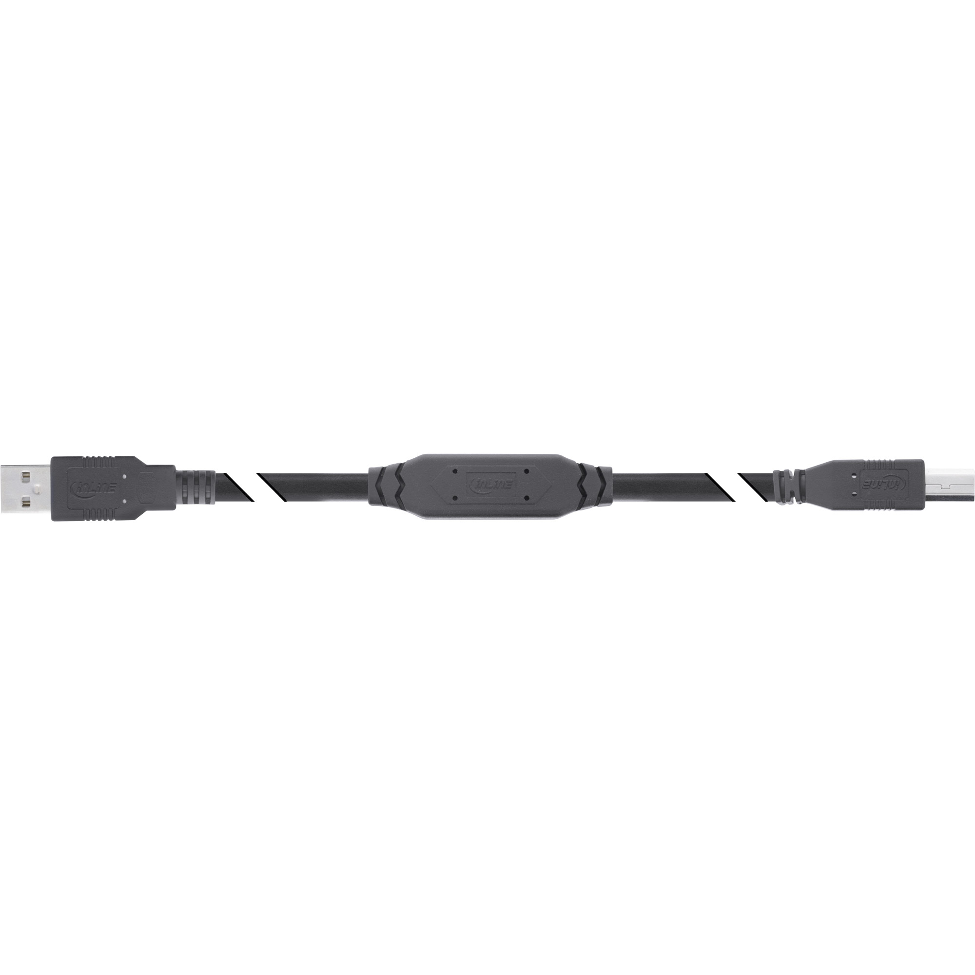 InLine USB 2.0 Aktiv-Kabel - USB-A Stecker zu USB-B Stecker - 10m
