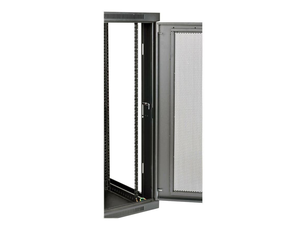Tripp Eaton Tripp Lite Series 18U Wall Mount Rack Enclosure Server Cabinet Swinging Hinged Door Deep - Schrank Netzwerkschrank - geeignet für Wandmontage - Schwarz - 18U - 48.3 cm (19")