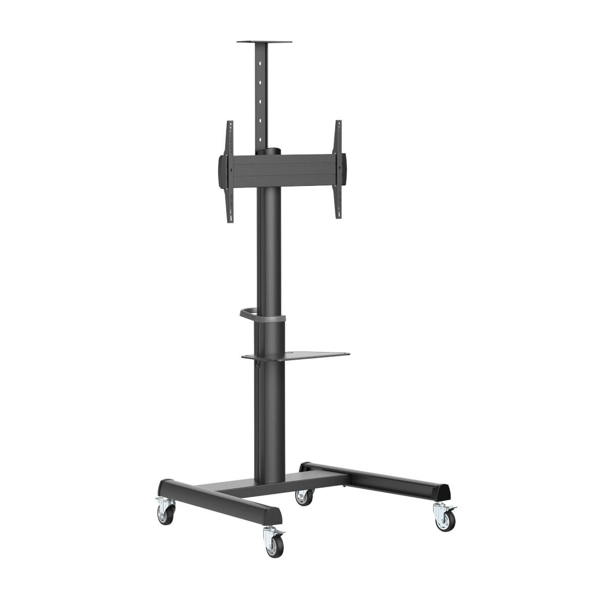 Tripp Eaton Tripp Lite Series Safe-IT Heavy-Duty Rolling Cart for 37" to 70" Displays, UL Certified, Antimicrobial Protection - Wagen - Voll beweglich - für TV / Bildschirm - Aluminium, Stahl - Schwarz - Bildschirmgröße: 94-177.8 cm (37"-70")