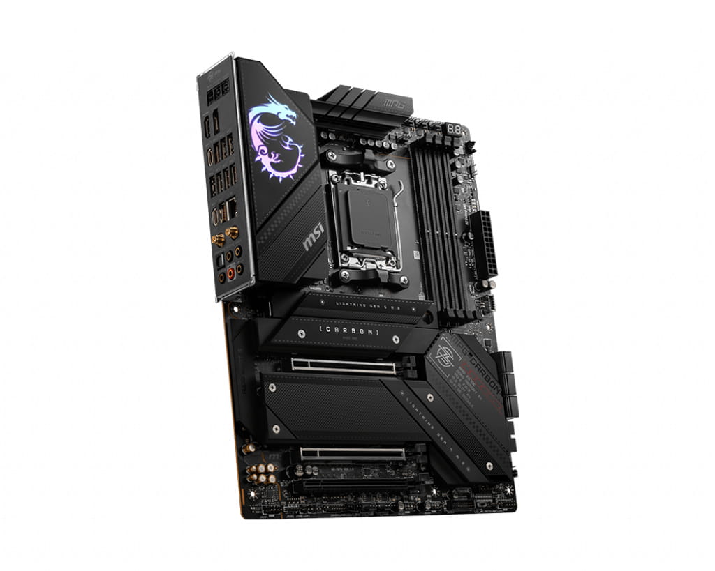 MSI MPG X670E CARBON WIFI - Motherboard - ATX - Socket AM5 - AMD X670 Chipsatz - USB-C Gen 2x2, USB-C 3.2 Gen2, USB 3.2 Gen 1, USB 3.2 Gen 2 - 2.5 Gigabit LAN, Wi-Fi 6, Bluetooth - Onboard-Grafik (CPU erforderlich)