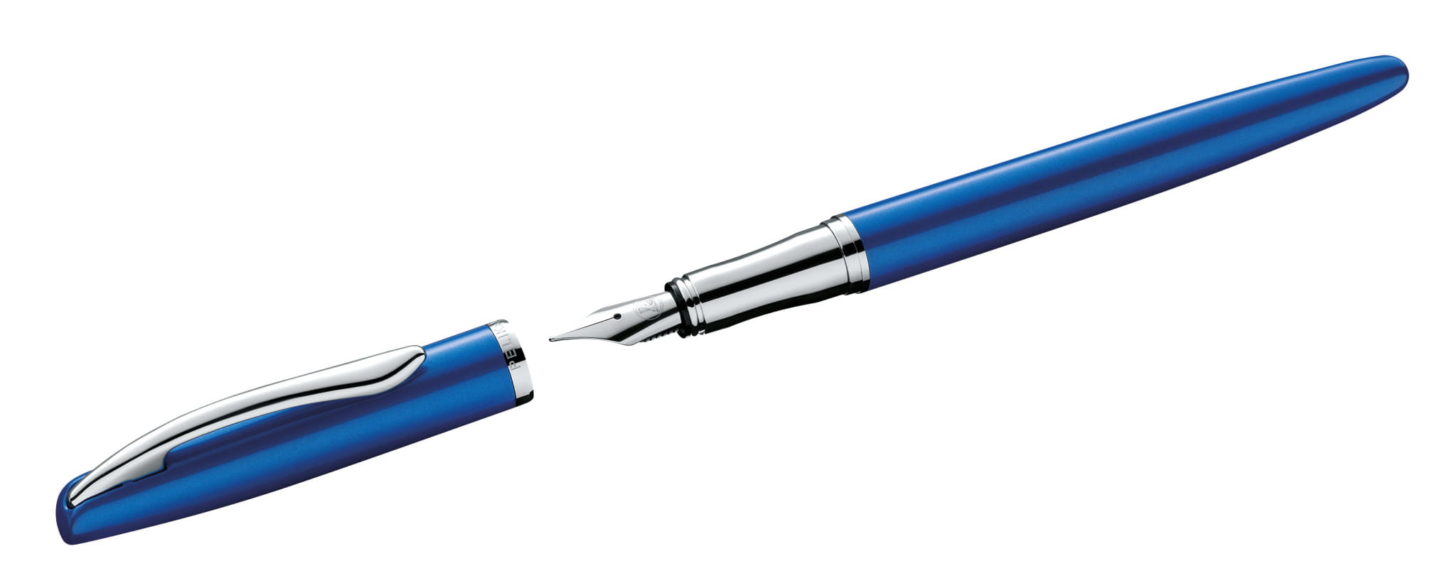 Pelikan Jazz Noble Elegance P36, Blau, Silber, Kartuschenfüllsystem, Blau, Metall, Edelstahl, Medium