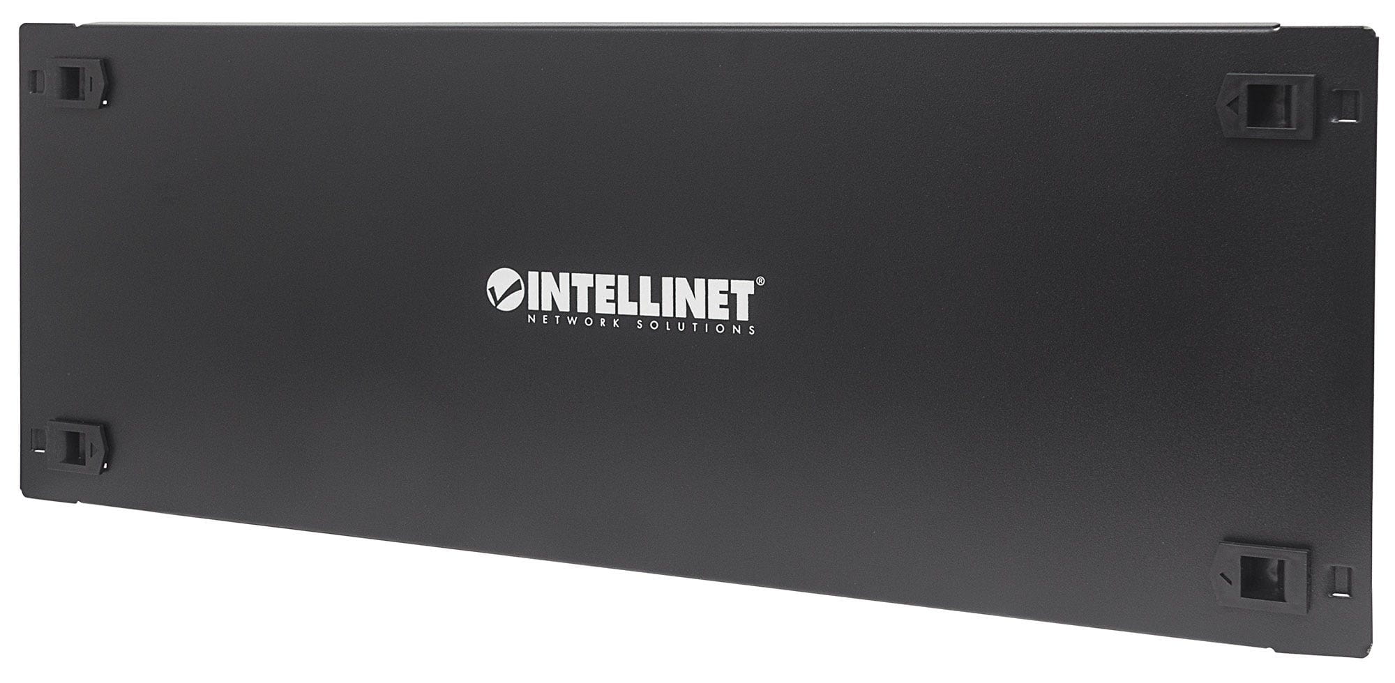 Intellinet 19" Blindabdeckung, werkzeuglos, 4 HE, Metall, schwarz - Blindabdeckung - Schwarz, RAL 9005 - 4U - 48.3 cm (19")