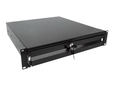 Intellinet 19" Storage Drawer, 2U, Lockable, 466mm Depth, Black - Rack Storage Drawer - Schwarz, RAL 9005 - 2U - 48.3 cm (19")