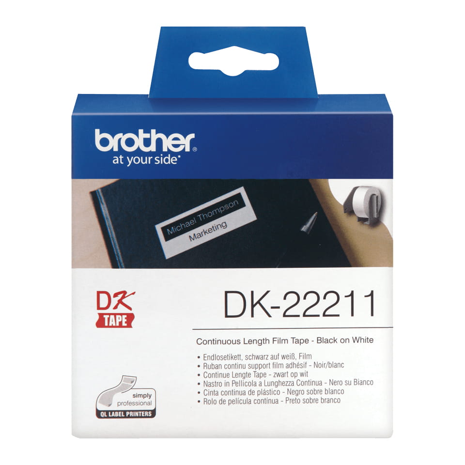 Brother DK-22211 - Weiß - Rolle (2,9 cm x 15,2 m) Etiketten