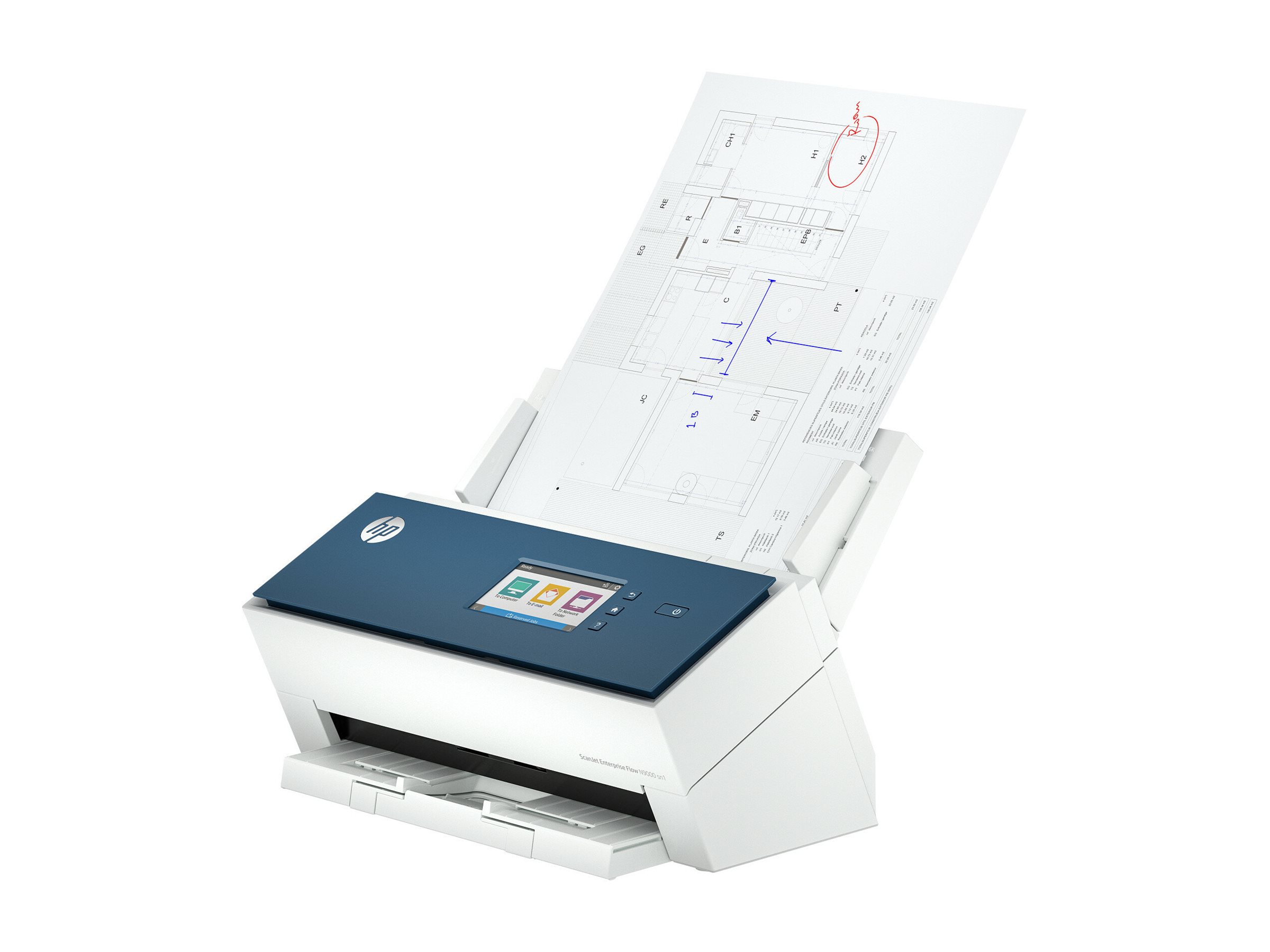 HP ScanJet Enterprise Flow N9000 sn1 - Dokumentenscanner - CMOS / CIS - Duplex - A3/Ledger - 600 dpi x 600 dpi - bis zu 80 Seiten/Min. (einfarbig)