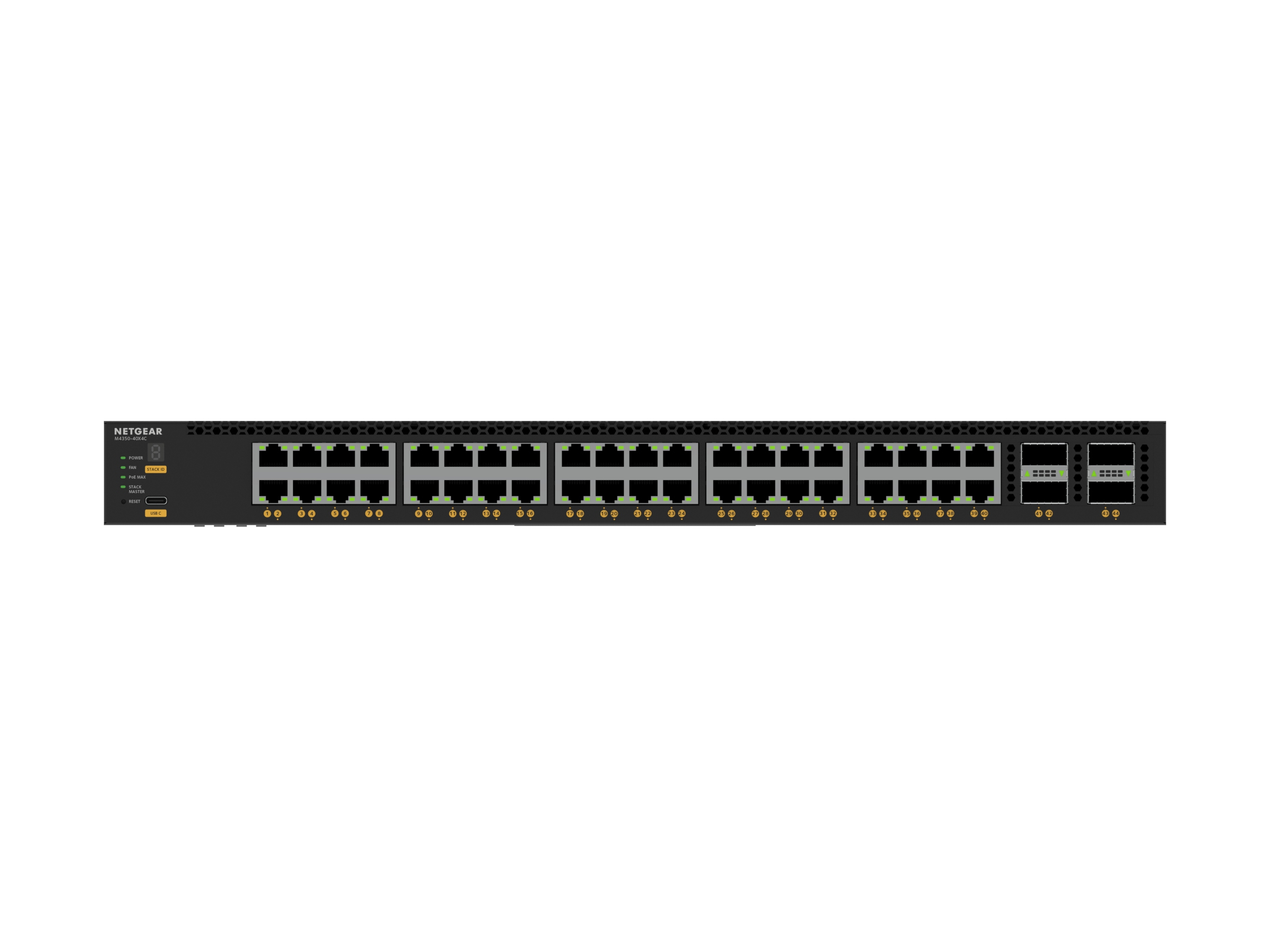 Netgear AV Line M4350-40X4C - Switch - L3 - managed - 40 x 100/1000/2.5G/5G/10GBase-T (PoE++)