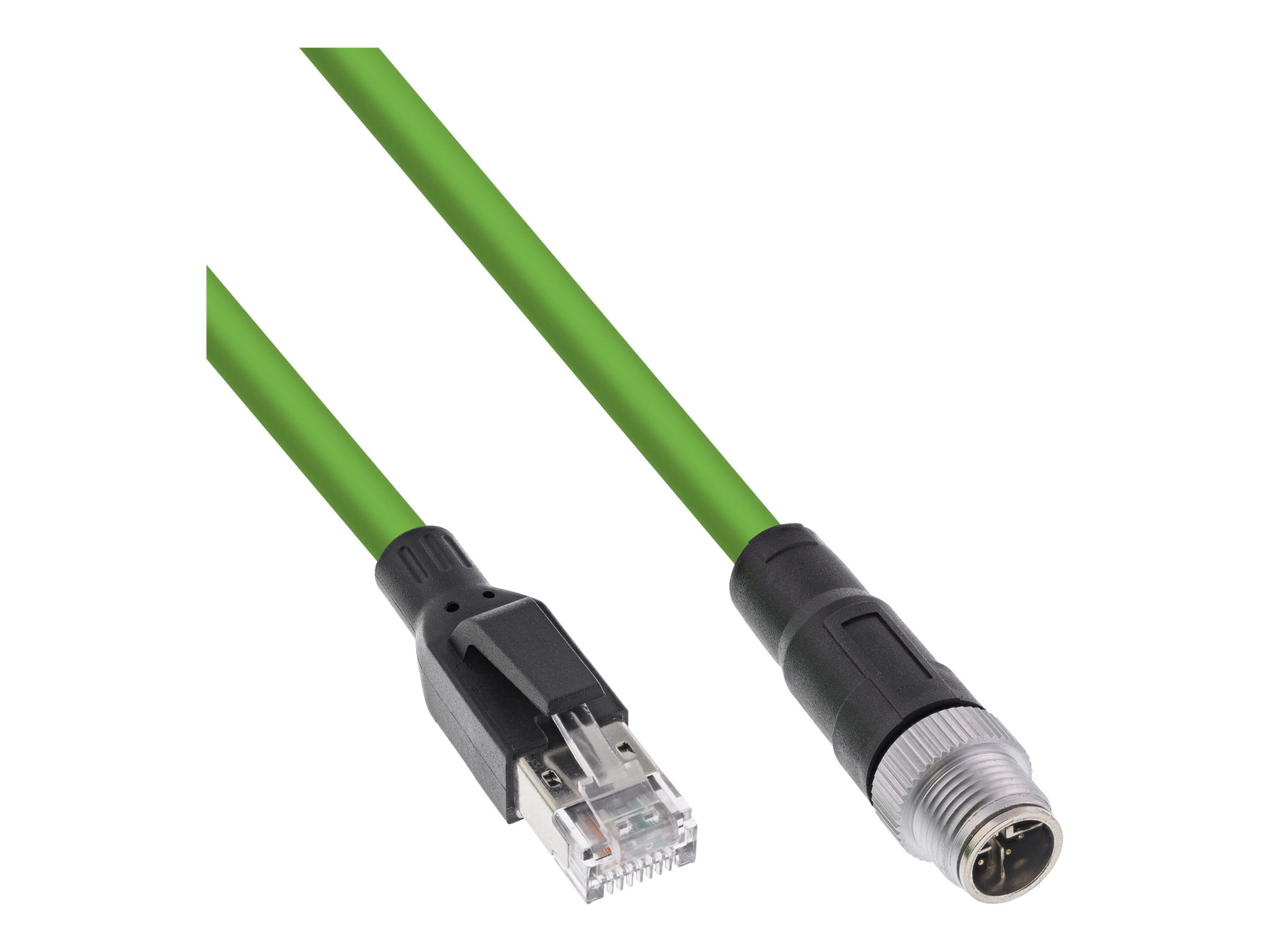 InLine Industrie Netzwerkkabel - M12 8-pin X-kodiert St. zu RJ45 St. Cat.6A 7,5m