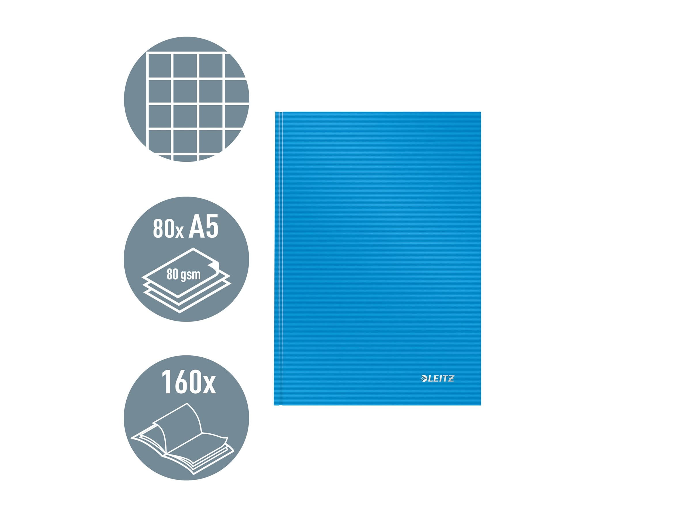 Esselte Leitz Solid - Notizbuch - A5 (148 x 210 mm) - 80 Blatt / 160 Seiten
