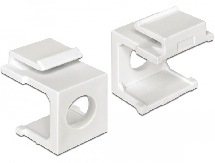 Delock Modulareinsatzkappe - weiß (Packung