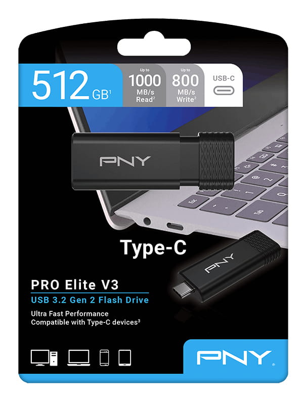 PNY PRO Elite V3 - USB-Flash-Laufwerk - 512 GB