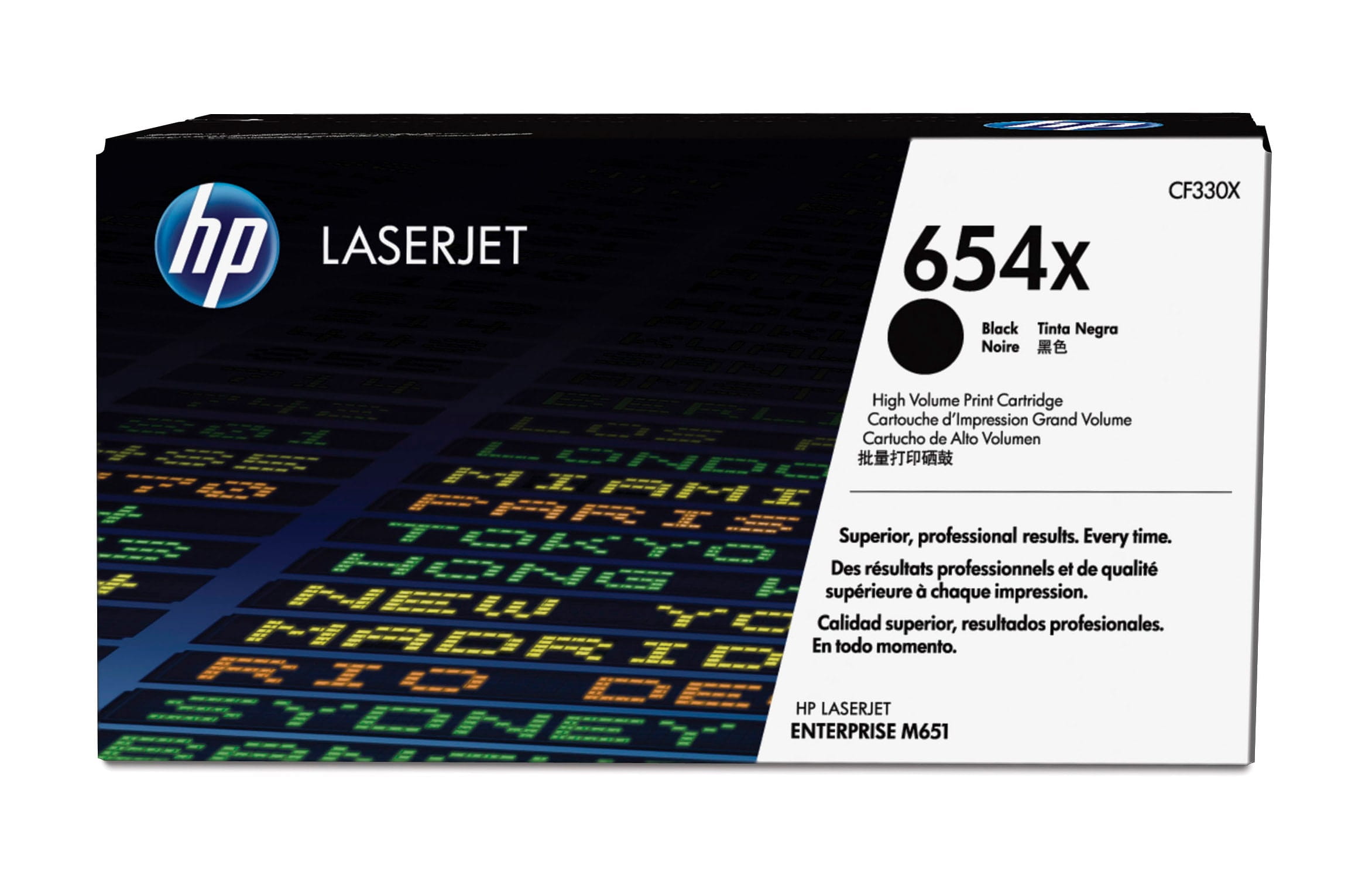 HP 654X - Hohe Ergiebigkeit - Schwarz - original - LaserJet - Tonerpatrone (CF330X)