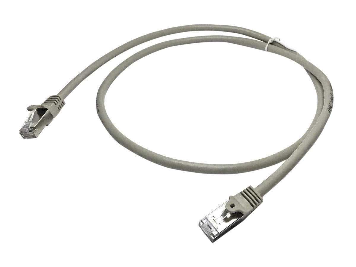 StarTech.com Startech 1m CAT6 Ethernet Cable, 10 Gigabit Shielded Snagless RJ45 100W PoE Patch Cord, CAT 6 10GbE SFTP Network Cable w/Strain Relief, Grey, Wiring is UL Certified/TIA - Category 6 - 26AWG (N6SPAT1MGR)