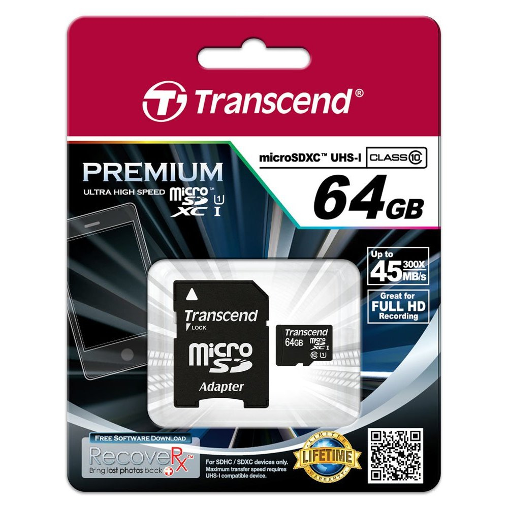 Transcend TS64GUSDU1 - Flash-Speicherkarte