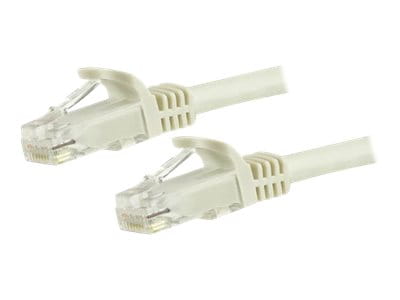StarTech.com 50cm CAT6 Ethernet Cable, 10 Gigabit Snagless RJ45 650MHz 100W PoE Patch Cord, CAT 6 10GbE UTP Network Cable w/Strain Relief, White, Wiring is UL Certified/TIA - Category 6 - 24AWG (N6PATC50CMWH)