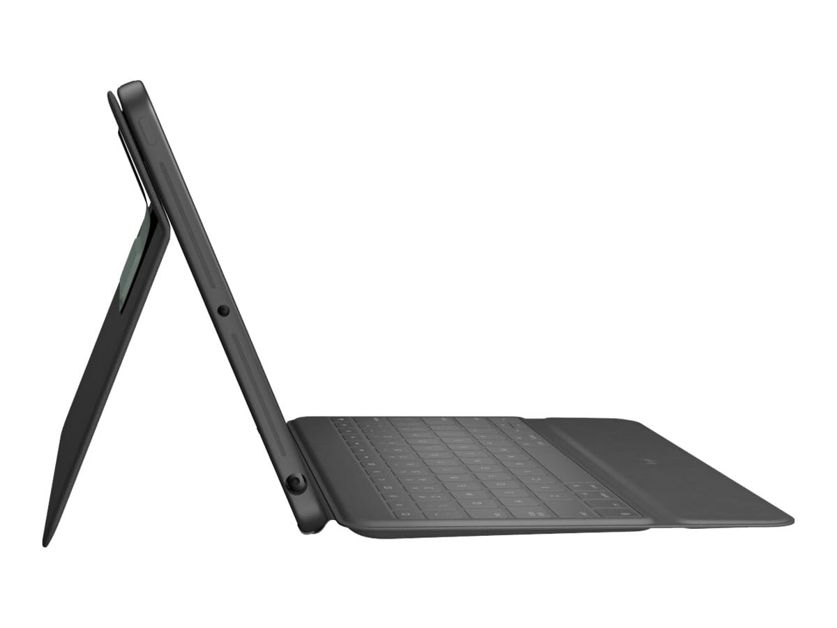 Logitech Rugged Folio - Tastatur und Foliohülle - Apple Smart connector - QWERTZ - Schweizerisch - Graphite - für Apple 10.9-inch iPad (10. Generation)