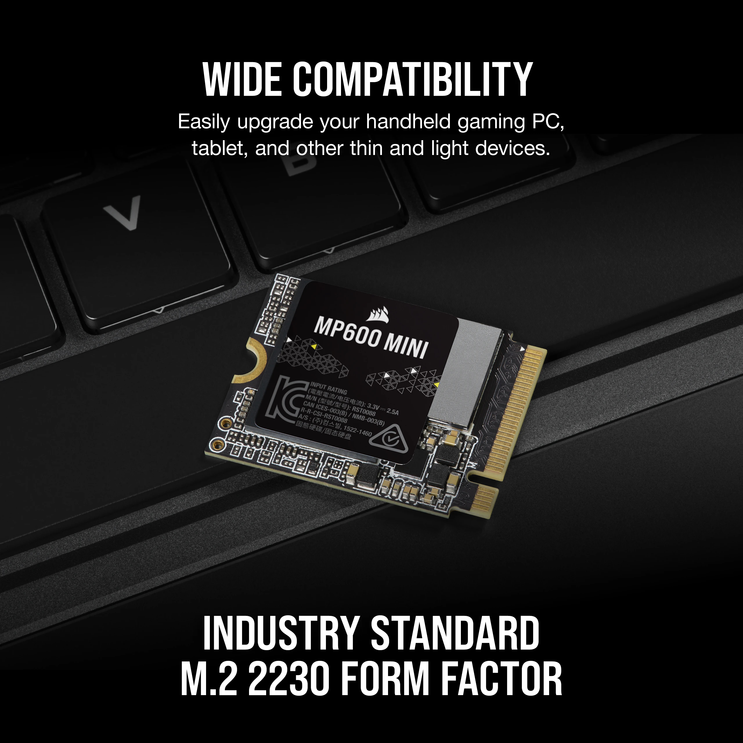 Corsair MP600 Mini - SSD - 2 TB - intern - M.2 2230 - PCIe 4.0 x4 (NVMe)