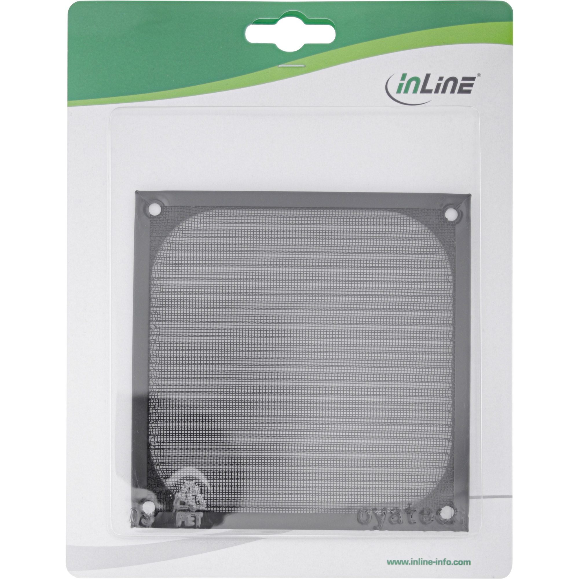 InLine Lüftergitter - Aluminium Filter - 120x120mm - schwarz