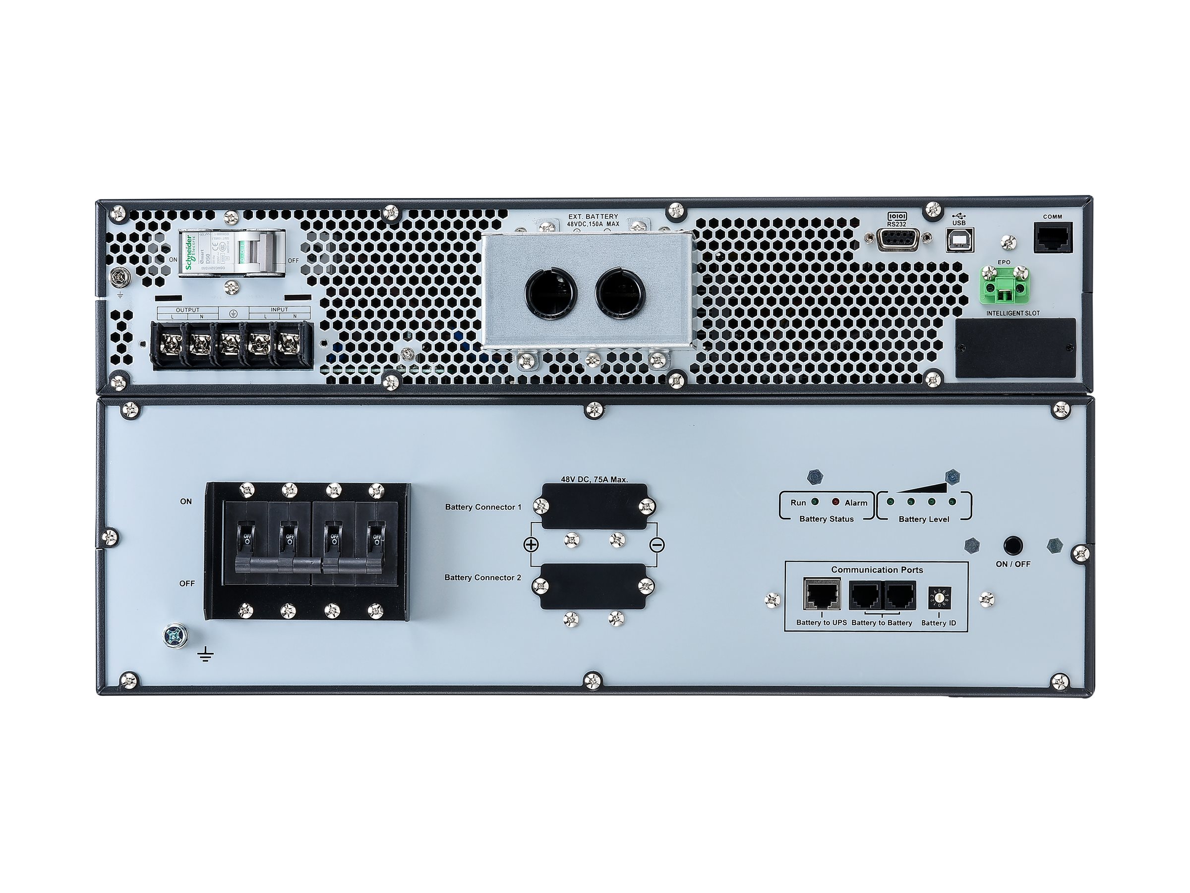 APC Easy UPS On-Line - USV (in Rack montierbar/extern) - verlängerte Laufzeit, festverdrahtete Steckdose (1P+N+E)