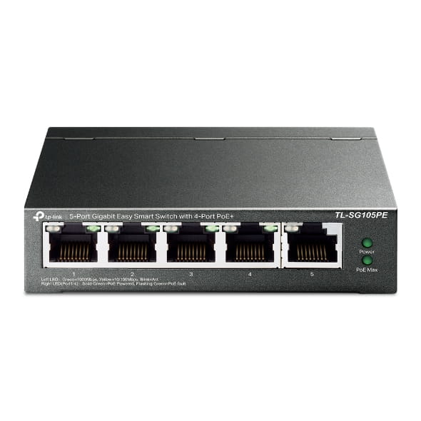 TP-LINK TL-SG105PE - Switch - managed - 5 x 10/100/1000 (4 PoE+)
