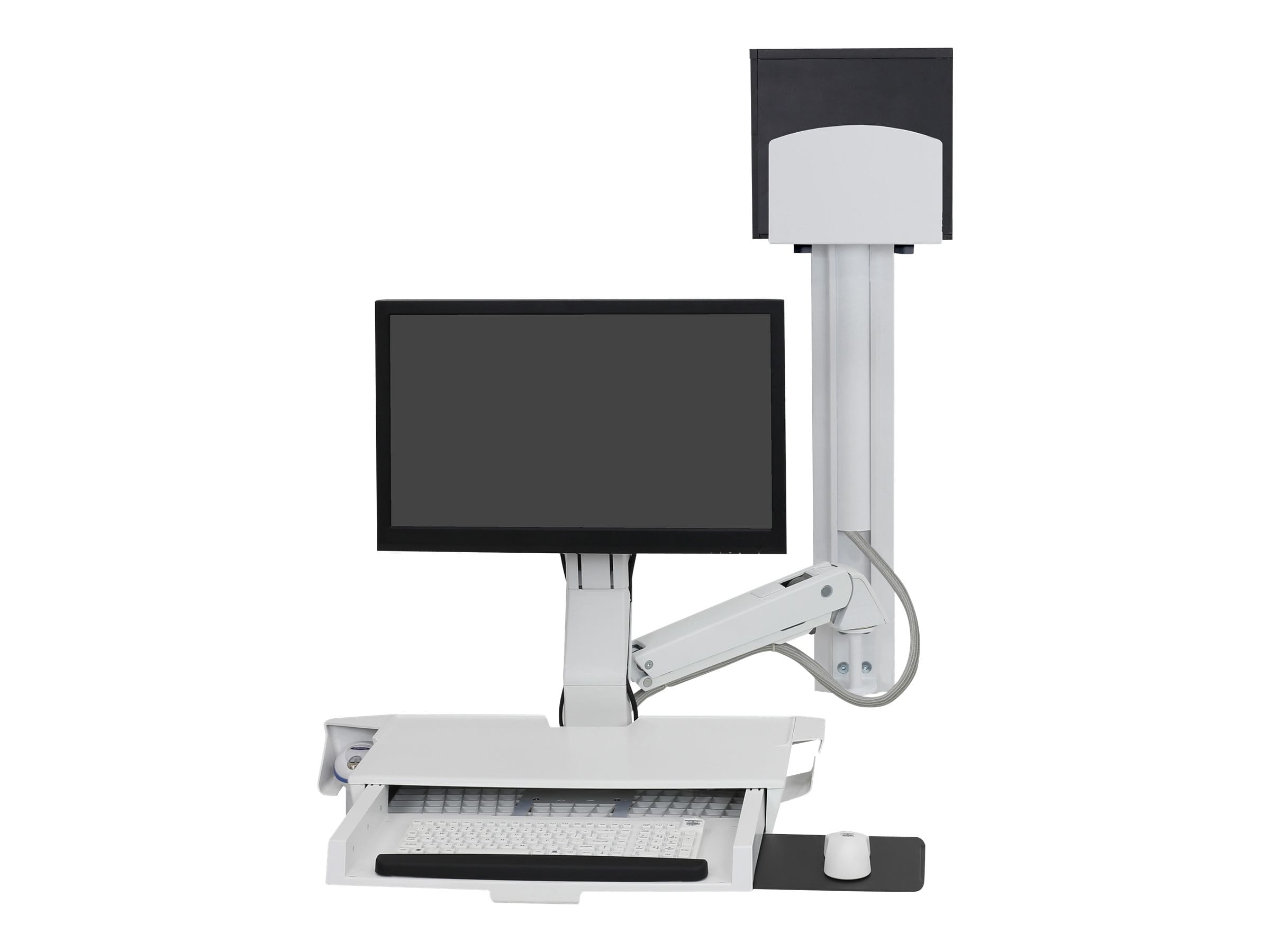 Ergotron SV Combo System with Worksurface & Pan, Medium CPU Holder - Befestigungskit (CPU-Halter, Handgelenkkissen, Wandmontagehalterung, Schienenmontage Halterungsset, Mausablage zum Herausziehen, Monitorhalterung, Ablage für Barcode-Scanner und Maus, Ergotron SV Combo System with Worksurface & Pan, Medium CPU Holder - Befestigungskit (CPU-Halter, Handgelenkkissen, Wandmontagehalterung, Schienenmontage Halterungsset, Mausablage zum Herausziehen, Monitorhalterung, Ablage für Barcode-Scanner und Maus,