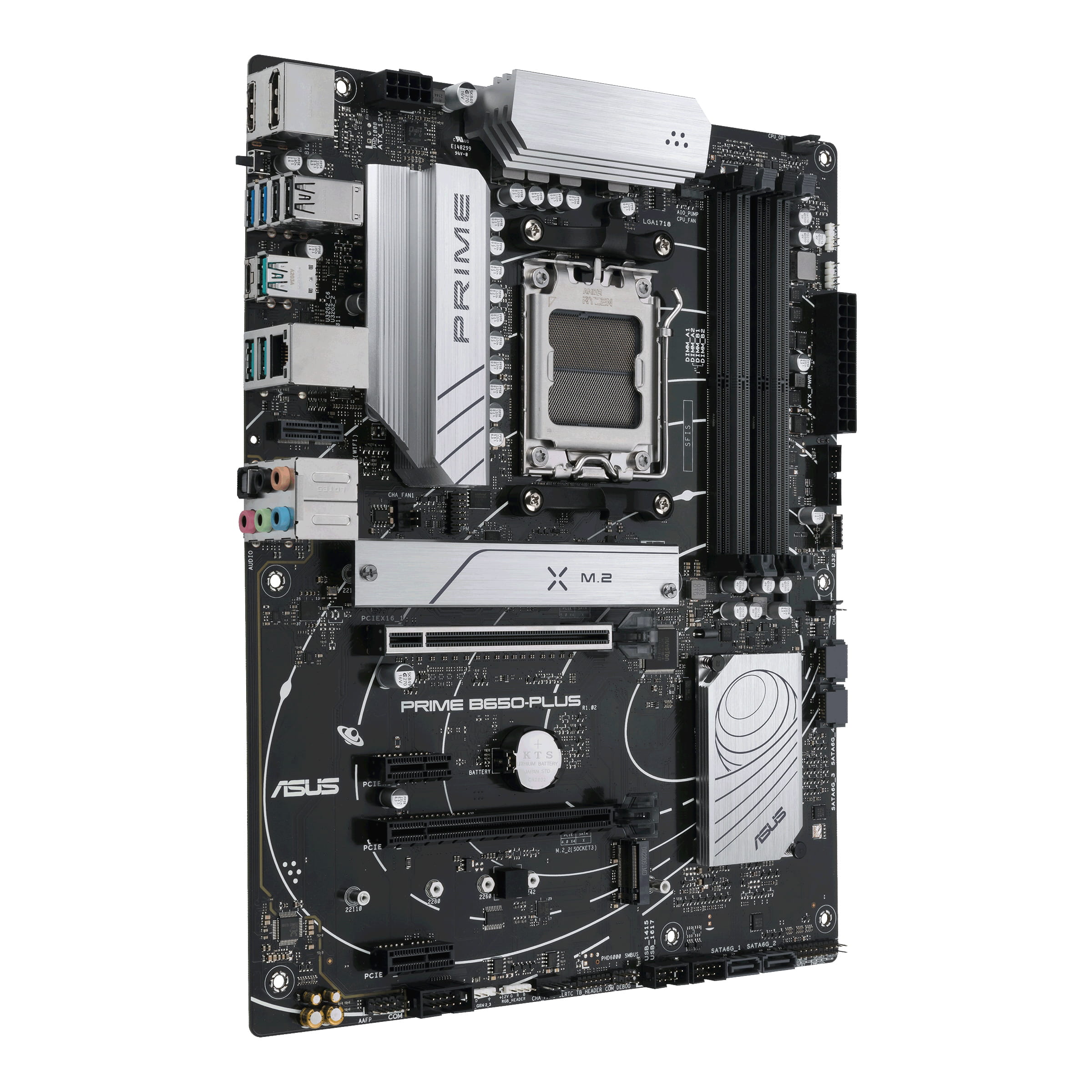 ASUS Prime B650-Plus - Motherboard - ATX - Socket AM5 - AMD B650 Chipsatz - USB-C 3.2 Gen2, USB 3.2 Gen 2, USB 3.2 Gen 1, USB-C 3.2 Gen 1 - 2.5 Gigabit LAN - Onboard-Grafik (CPU erforderlich)